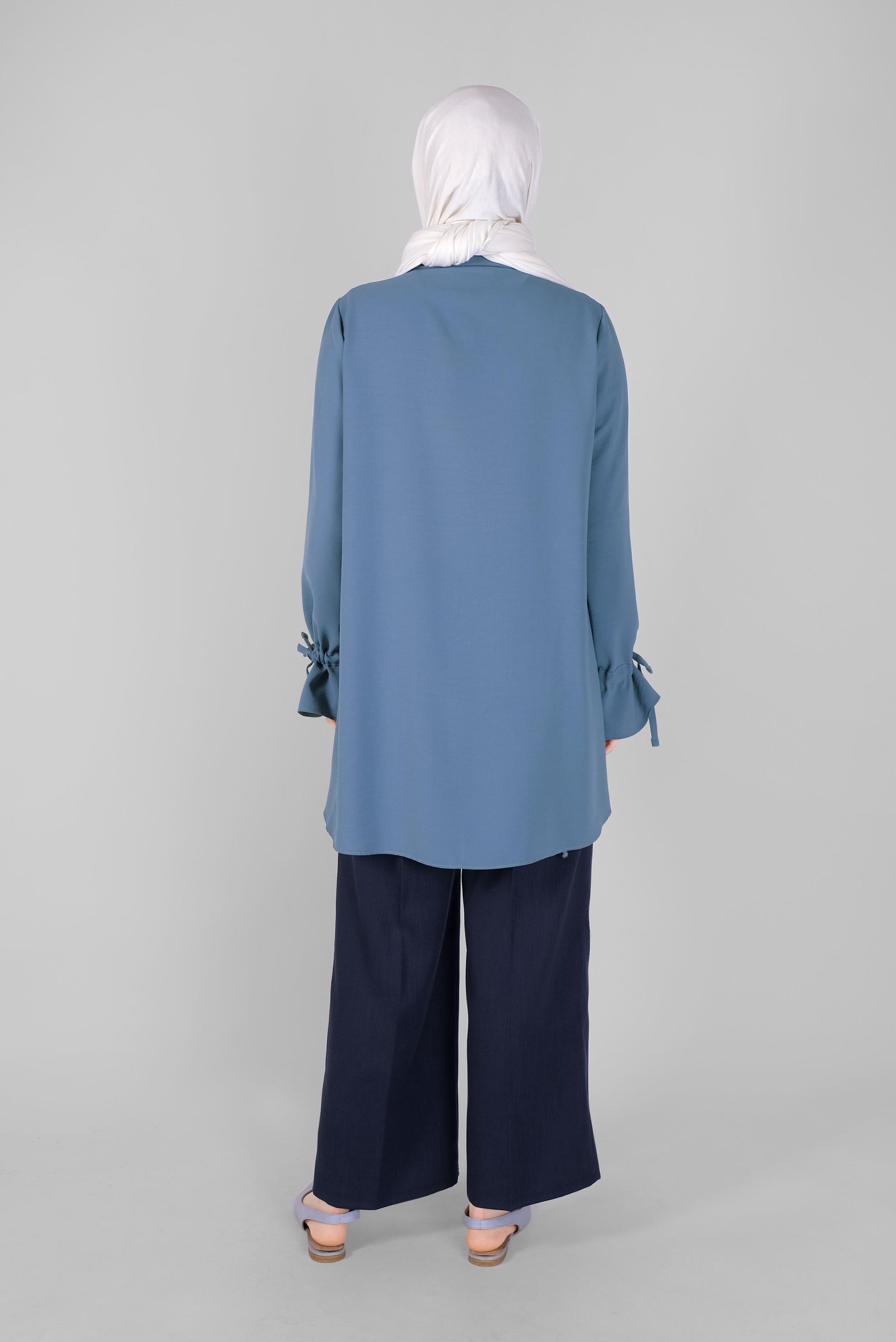 Tesettür giyim LACİVERT BOL PAÇA PANTOLON 70184 