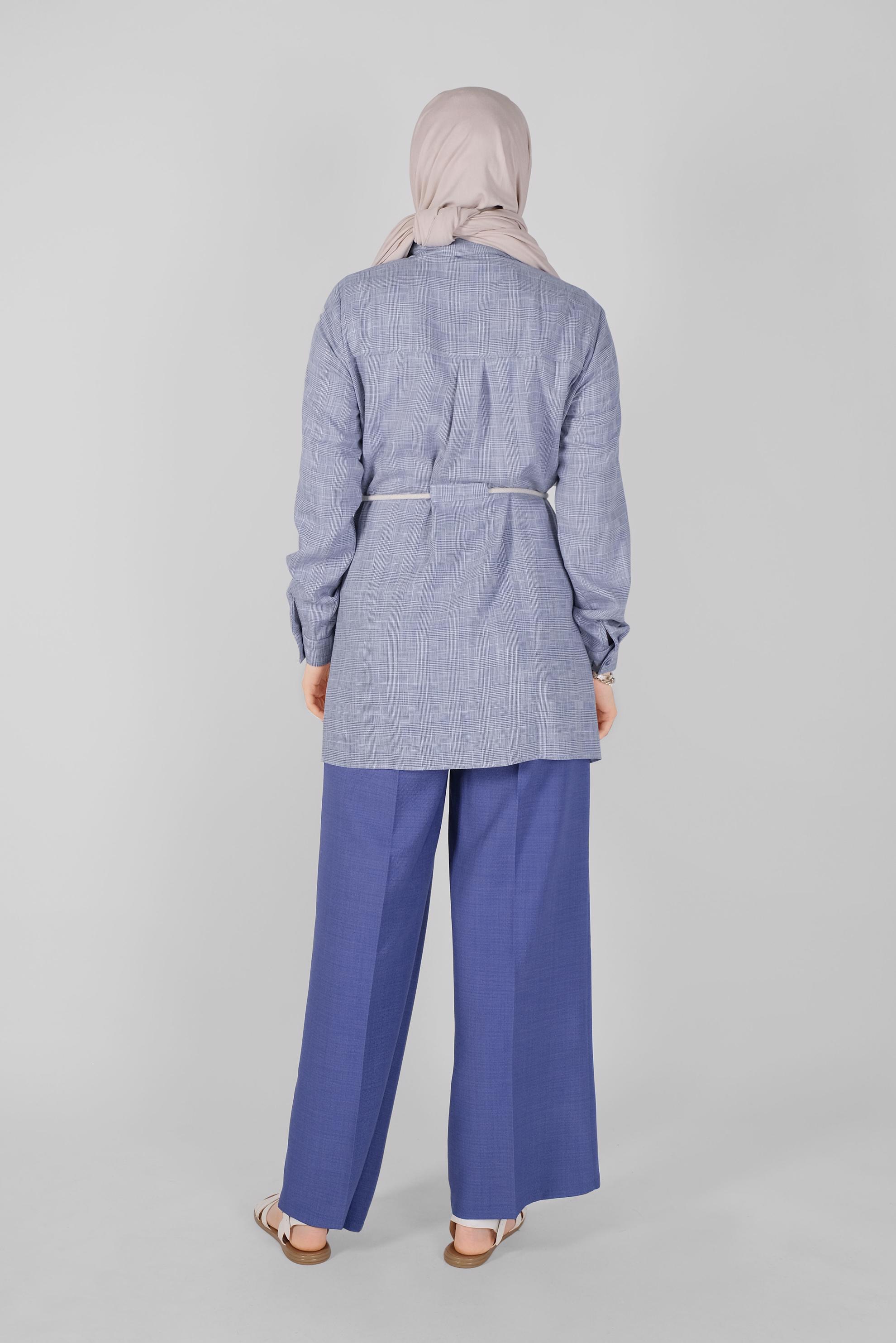 Tesettür giyim LACİVERT BOL PAÇA PANTOLON 70184 