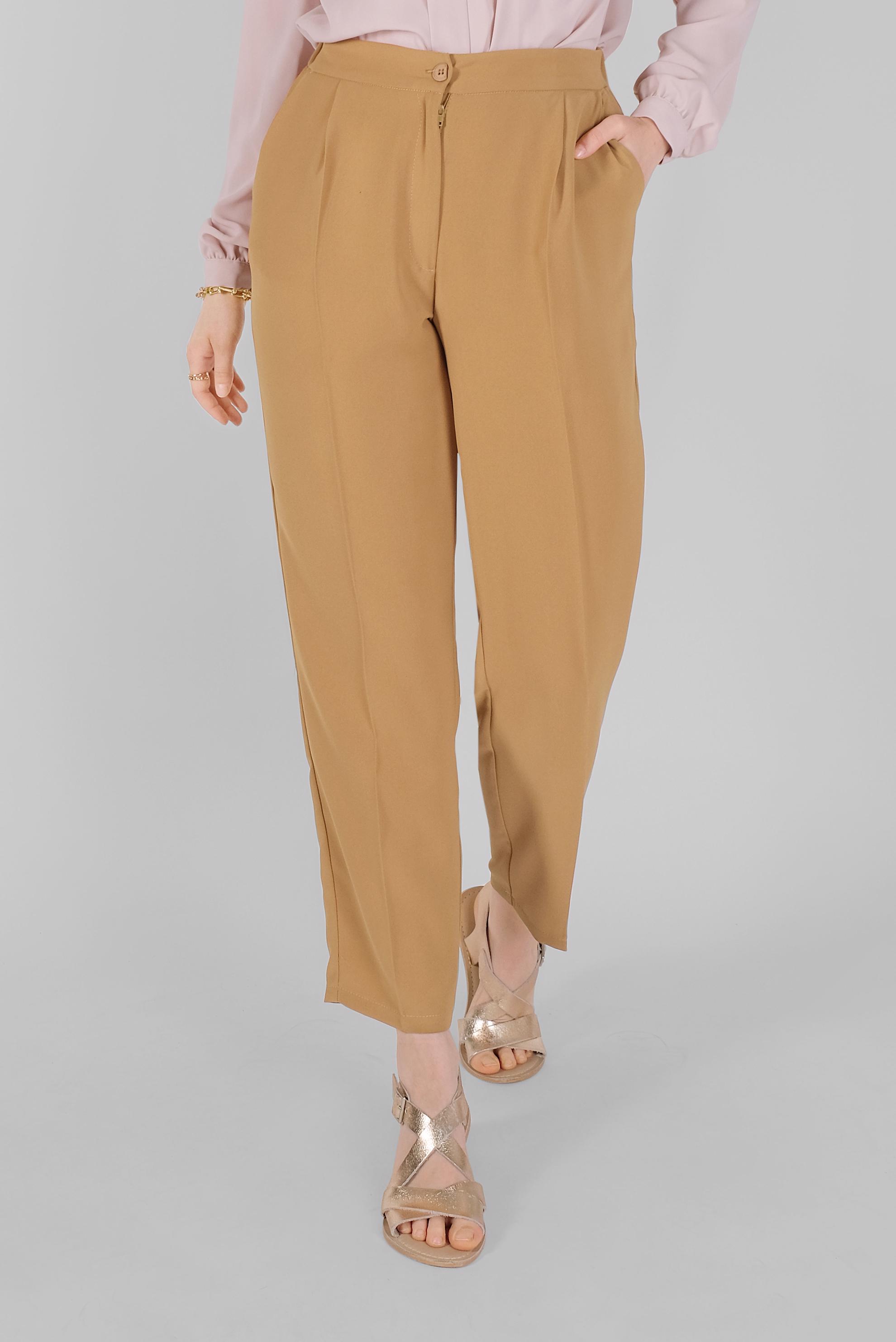 Tesettür giyim SARI  HAVUÇ PANTOLON 70186 