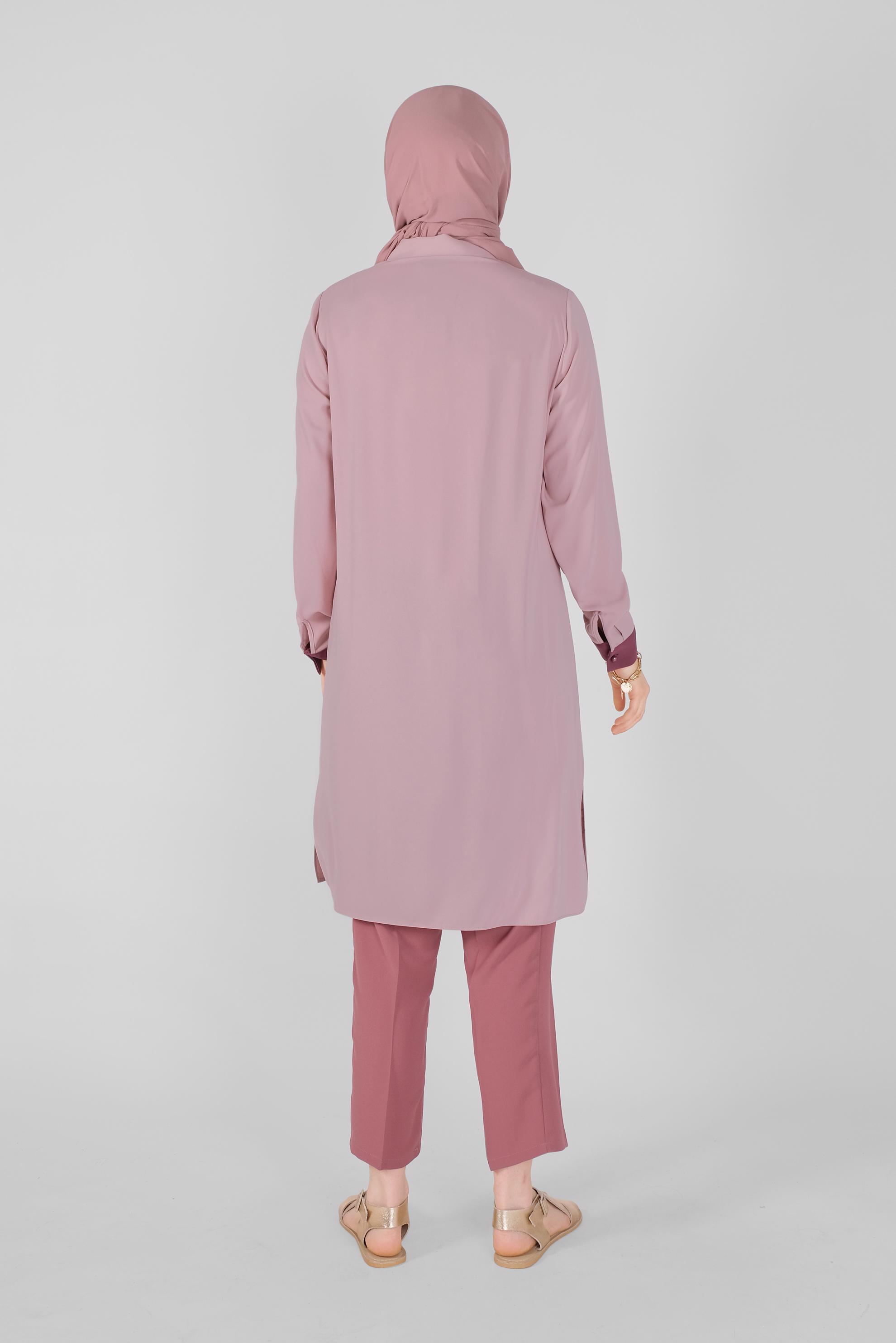 Tesettür giyim PEMBE  HAVUÇ PANTOLON 70186 