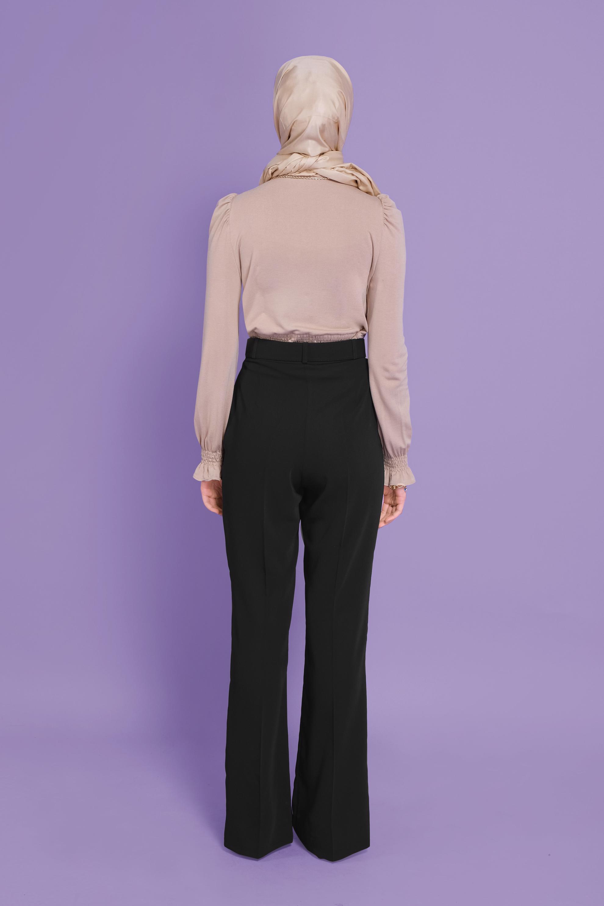 Tesettür giyim SİYAH YÜKSEK BEL PANTOLON  70188 