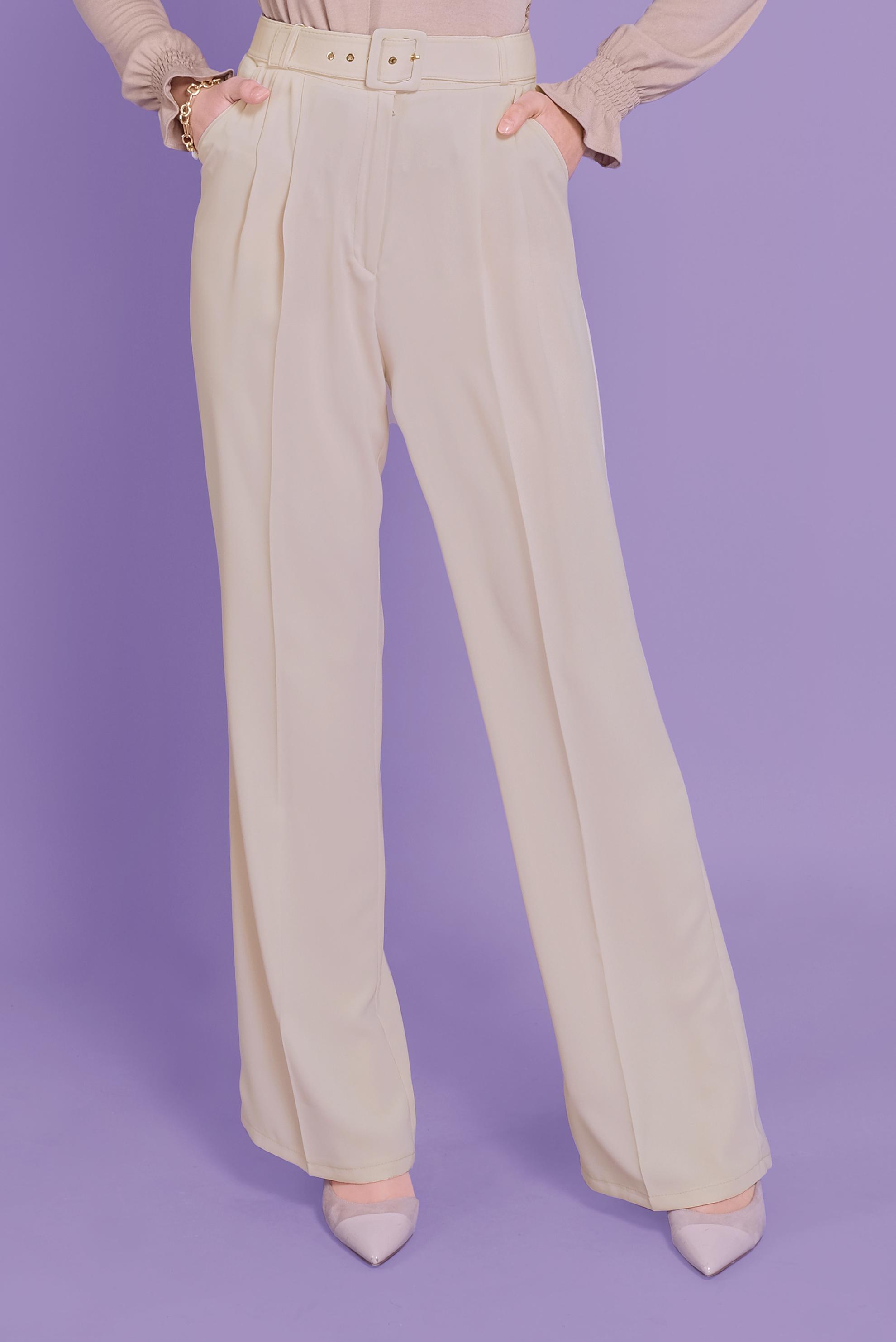 Tesettür giyim BEJ YÜKSEK BEL PANTOLON  70188 