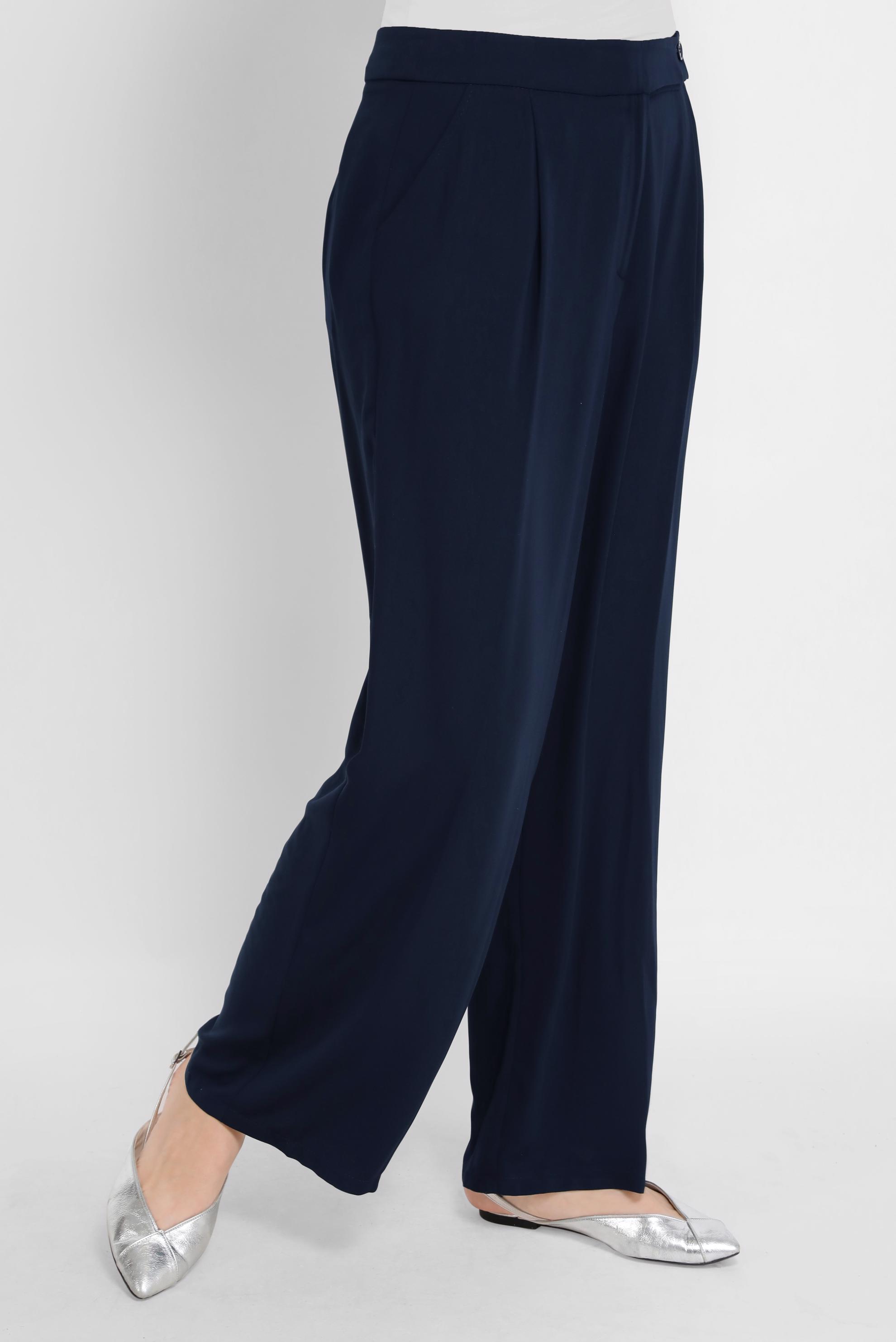 Tesettür giyim LACİVERT GENİŞ PAÇA DÜĞMELİ PANTOLON 70190 