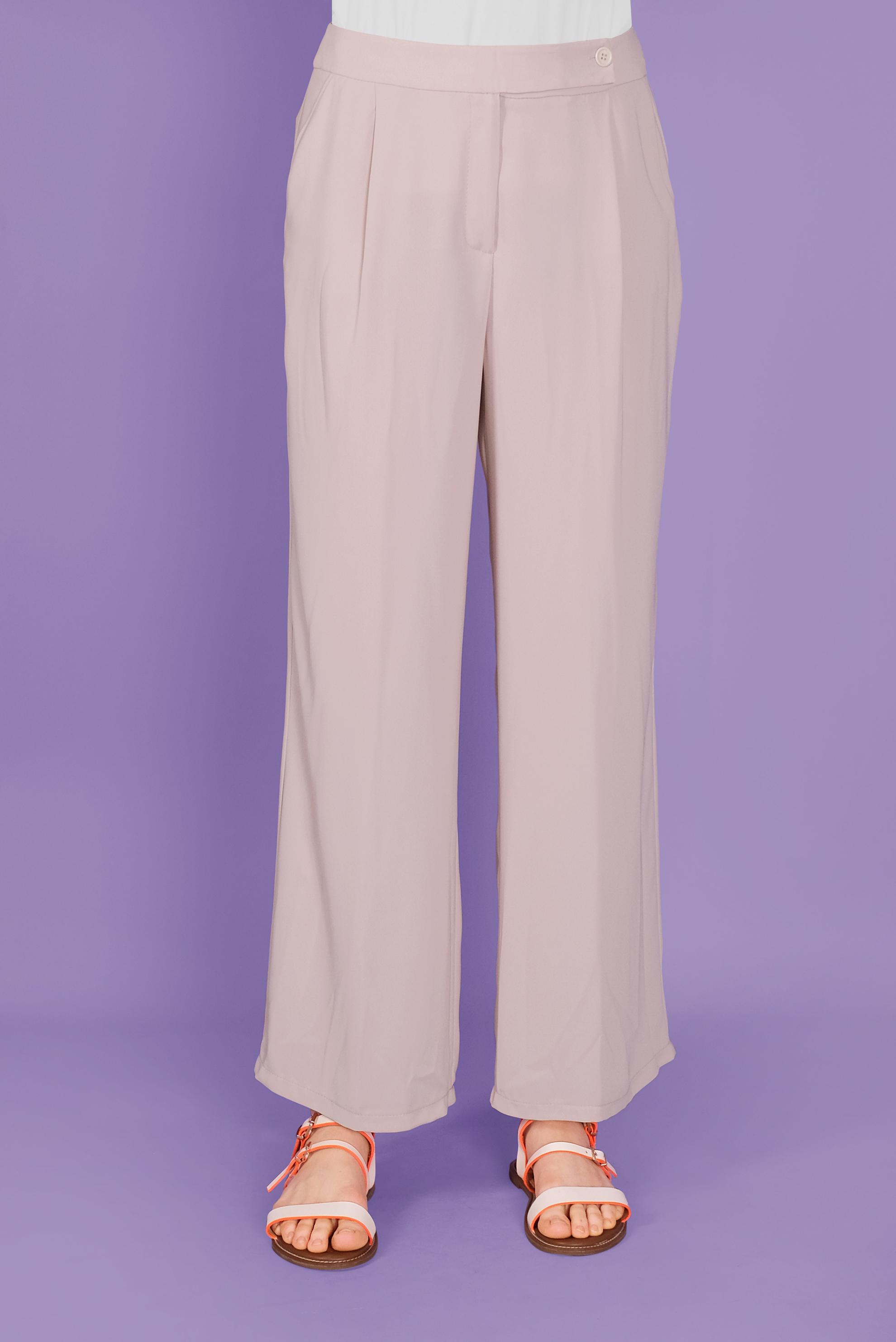 Tesettür giyim EKRU GENİŞ PAÇA DÜĞMELİ PANTOLON 70190 