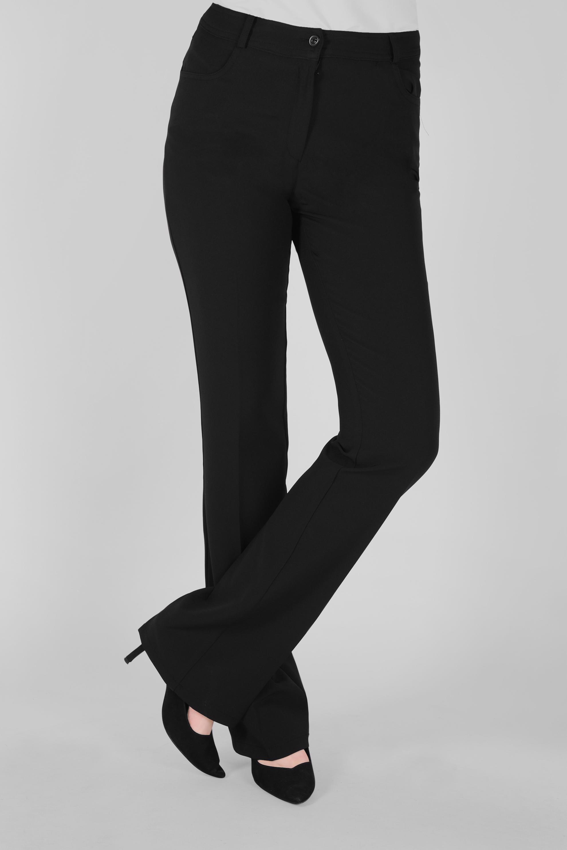 Tesettür giyim SİYAH ARA BEL DÜĞMELİ PANTOLON 70192 