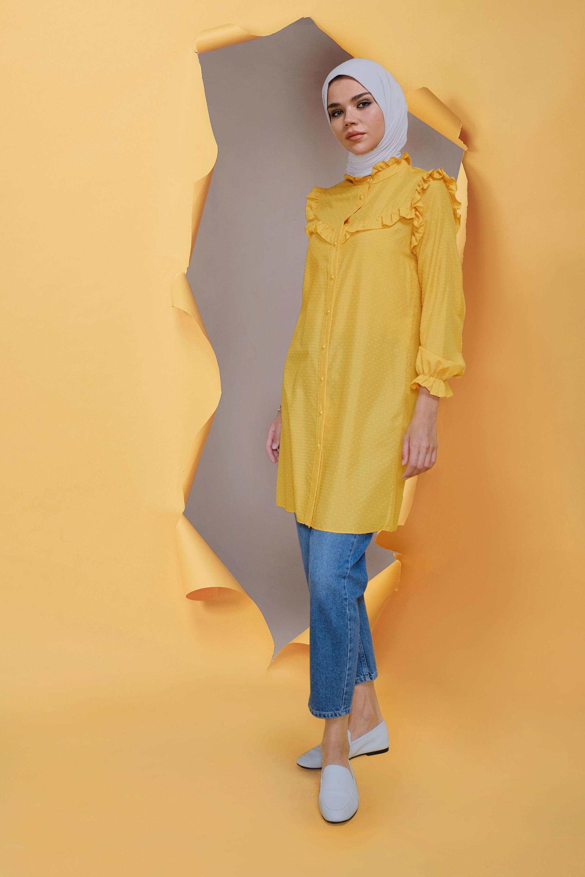 Hijab clothing BLUE HIGH WAIST PANTS 70221