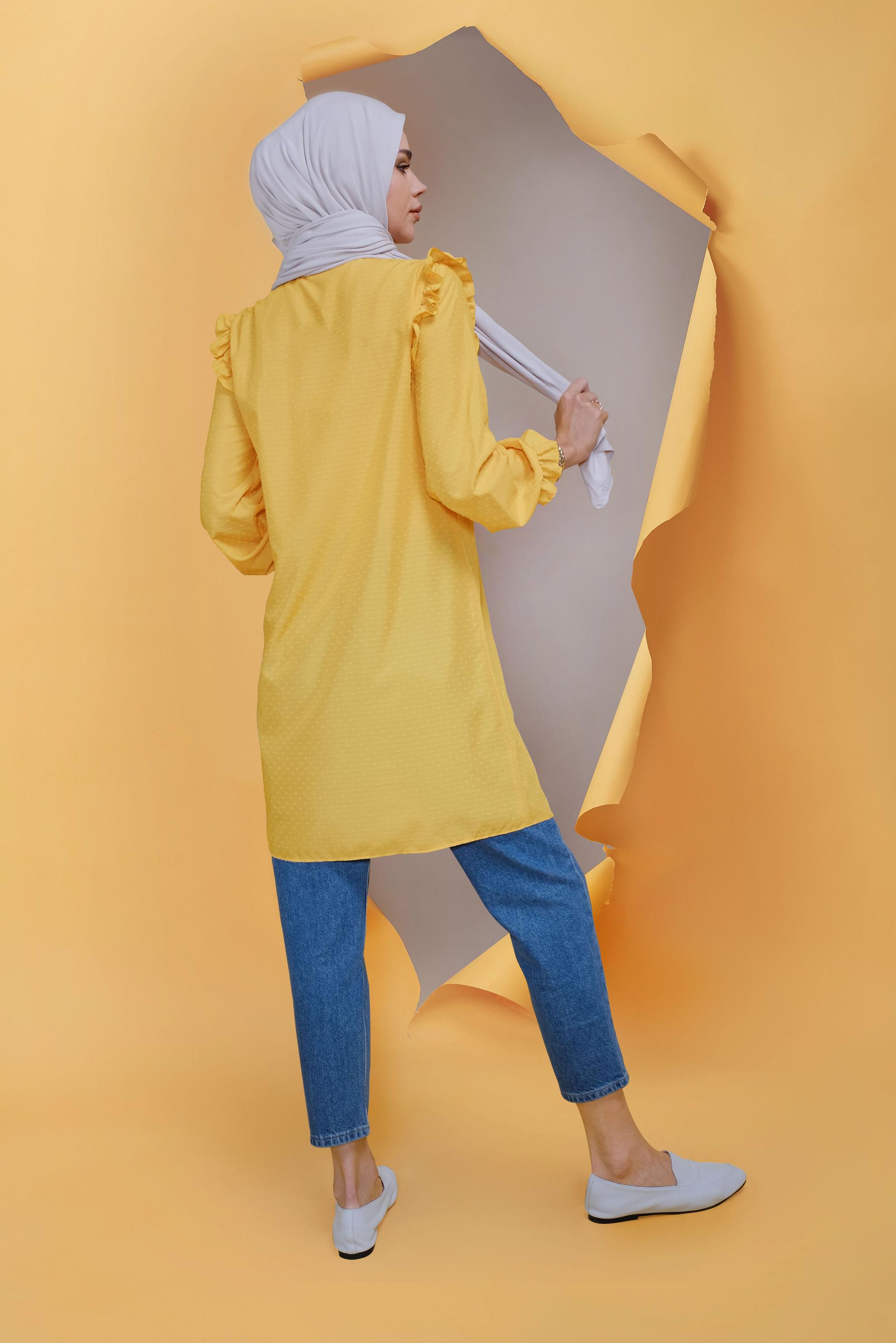 Hijab clothing BLUE HIGH WAIST PANTS 70221