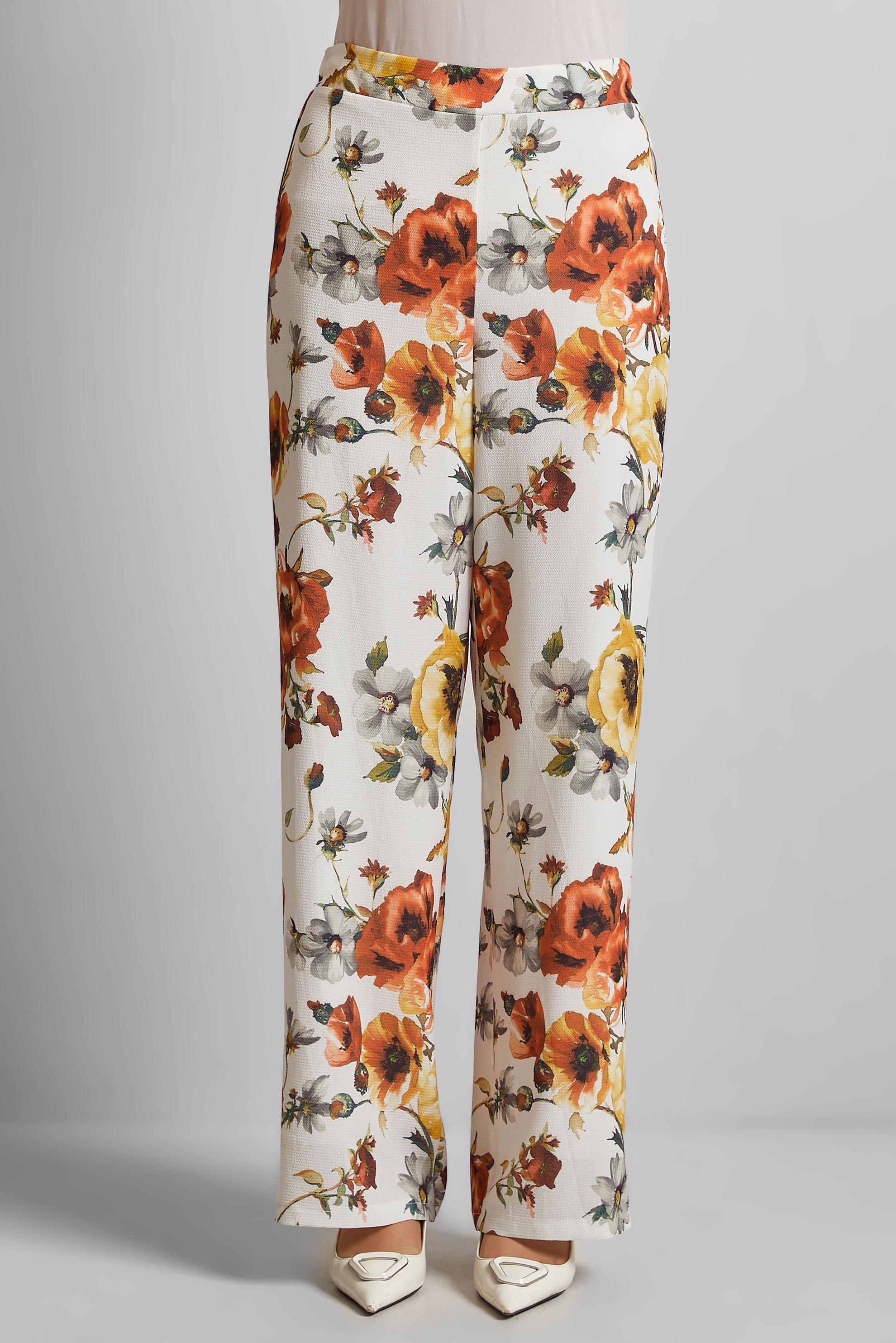 Tesettür giyim TURUNCU DESENLİ PANTOLON 70254