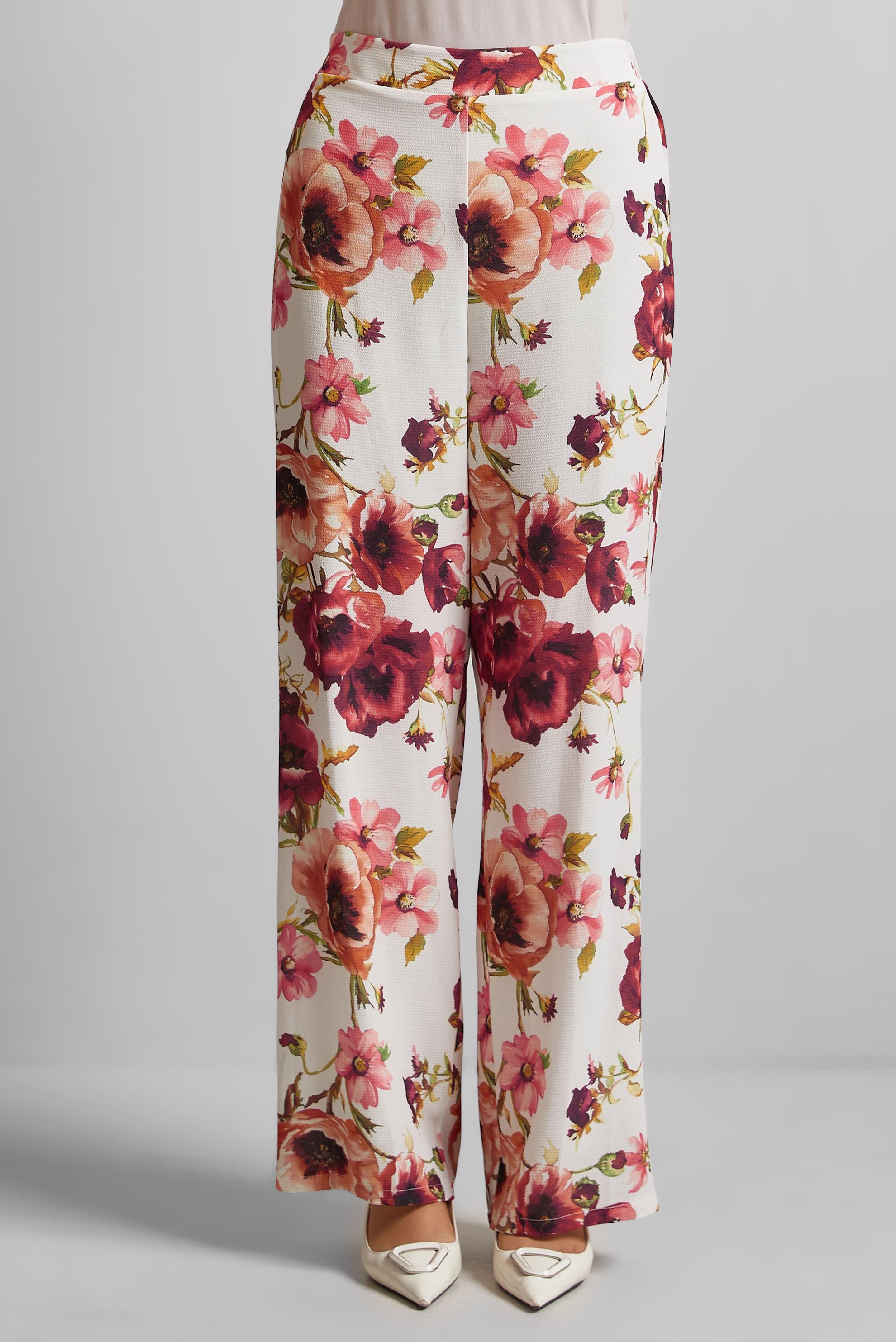 Tesettür giyim BORDO DESENLİ PANTOLON 70254