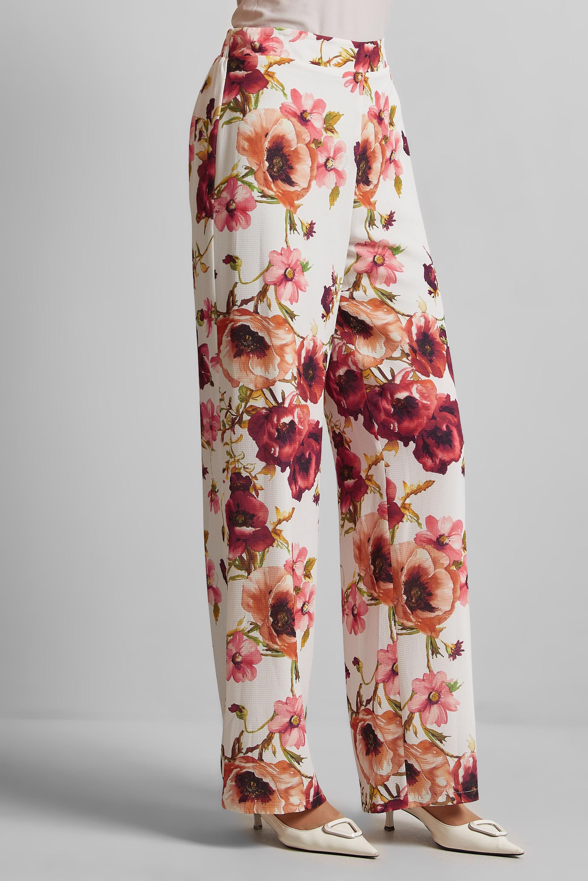 Tesettür giyim BORDO DESENLİ PANTOLON 70254