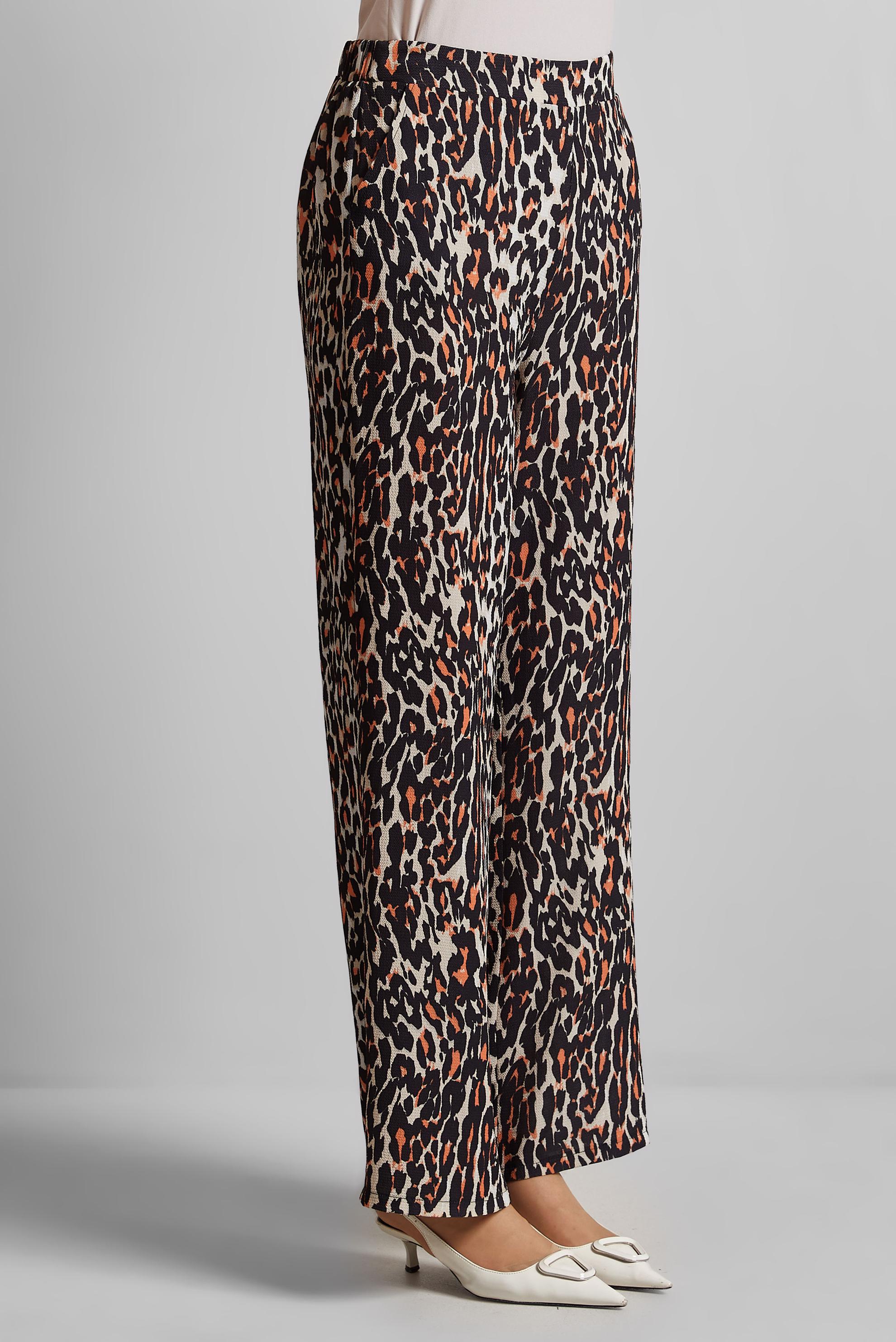 Tesettür giyim TURUNCU LEOPAR DESENLİ PANTOLON 70259