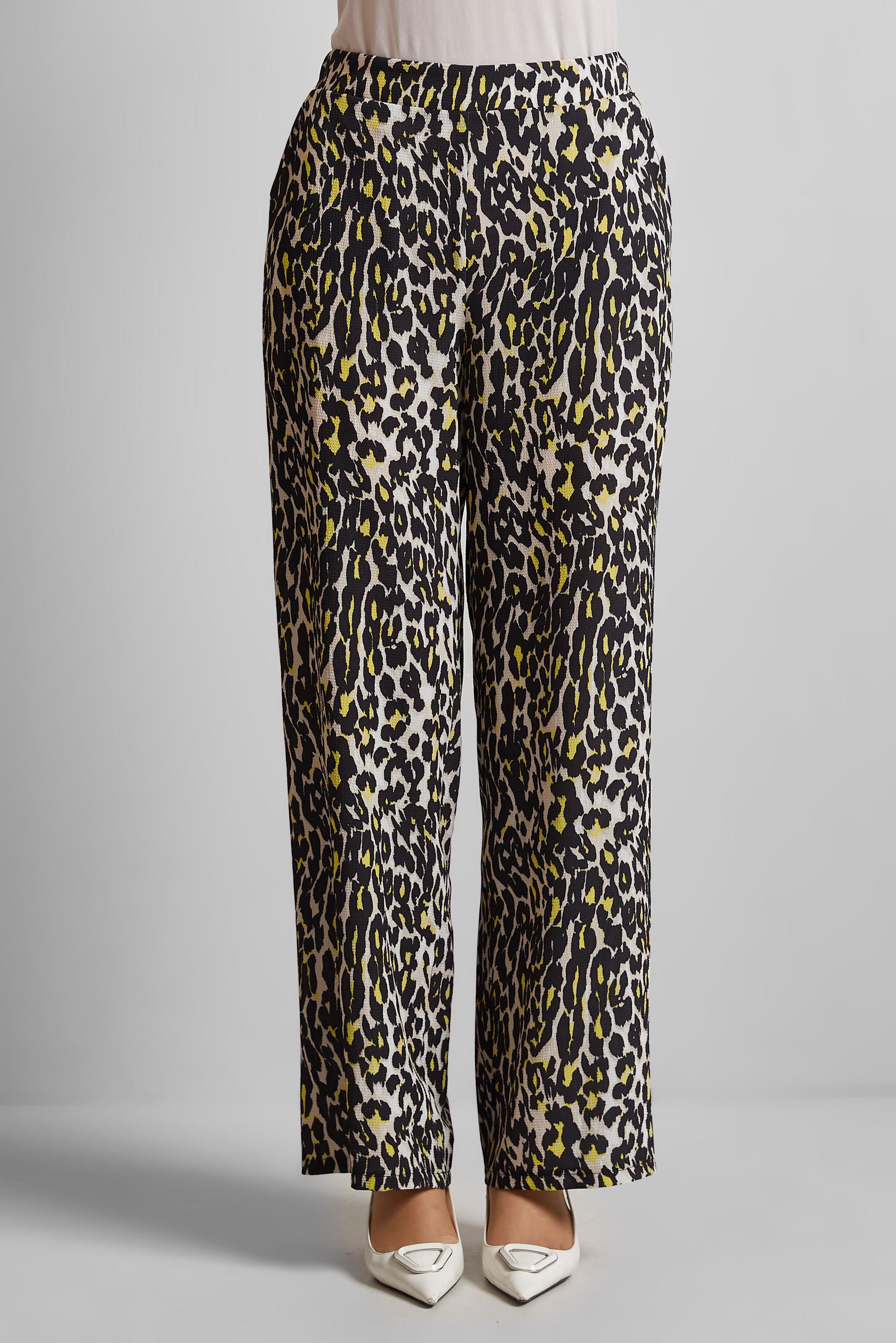 Tesettür giyim SARI LEOPAR DESENLİ PANTOLON 70259
