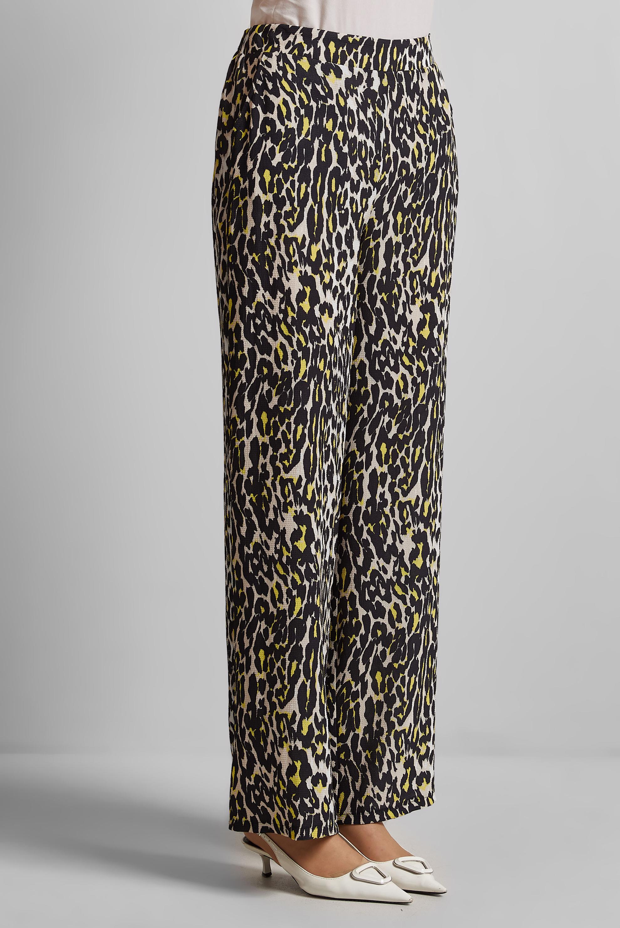 Tesettür giyim SARI LEOPAR DESENLİ PANTOLON 70259