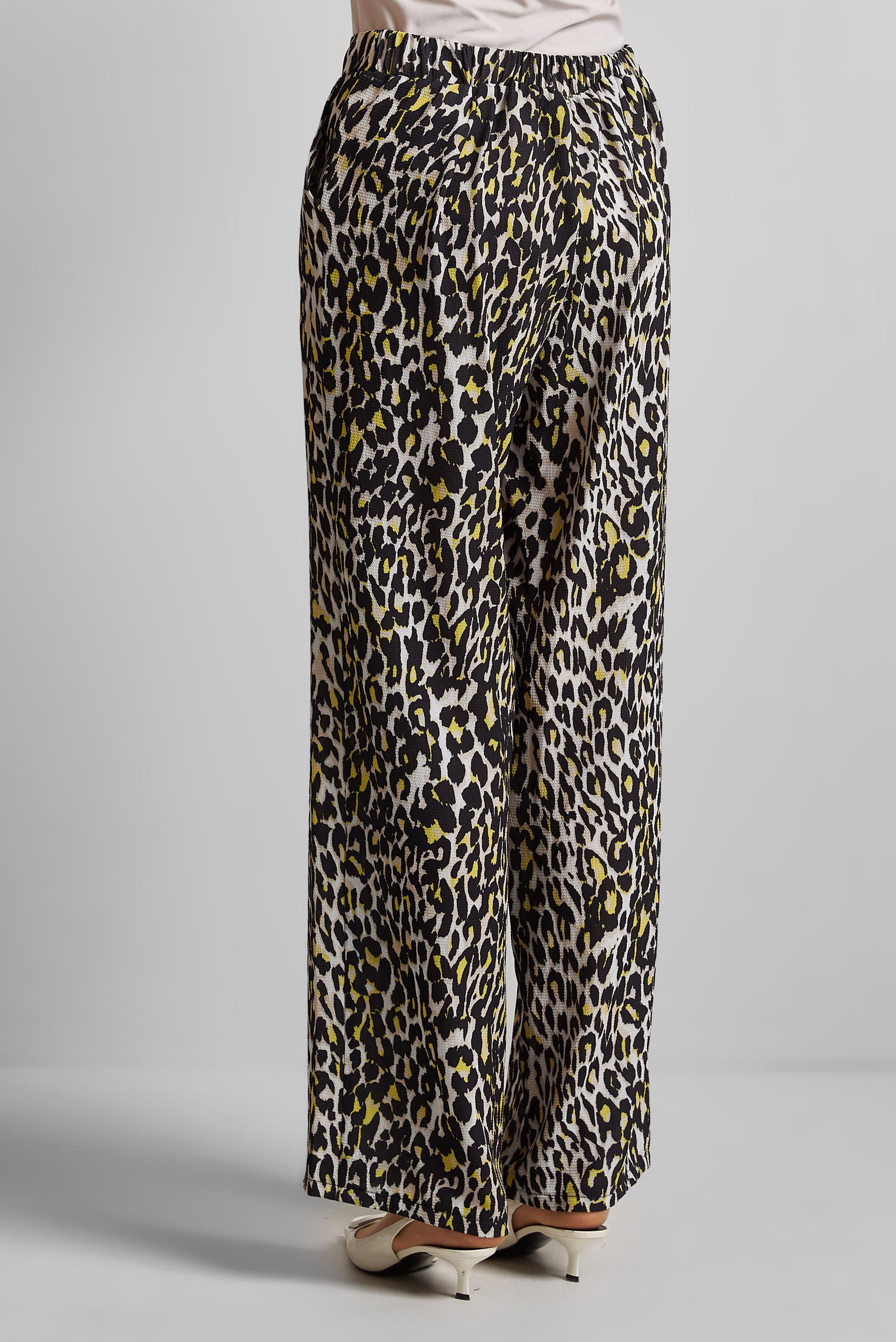 Tesettür giyim SARI LEOPAR DESENLİ PANTOLON 70259