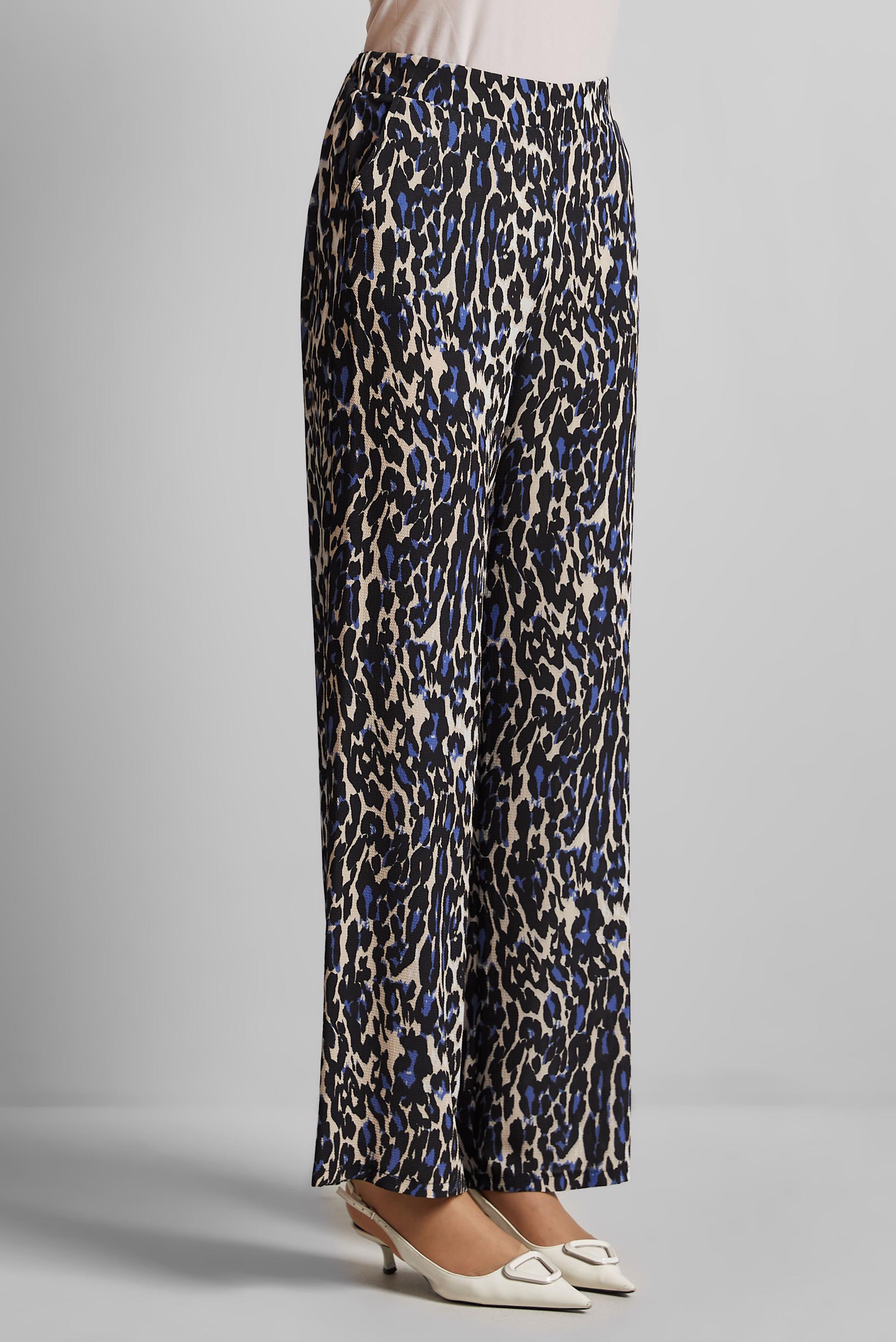 Tesettür giyim LACİVERT LEOPAR DESENLİ PANTOLON 70259