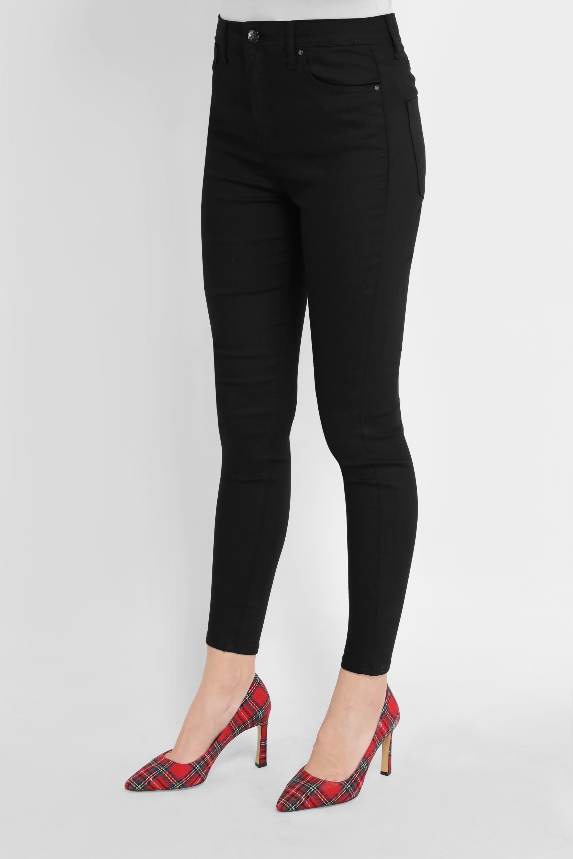 Tesettür giyim SİYAH YÜKSEK BEL CEP DETAYLI PANTOLON 70206-1