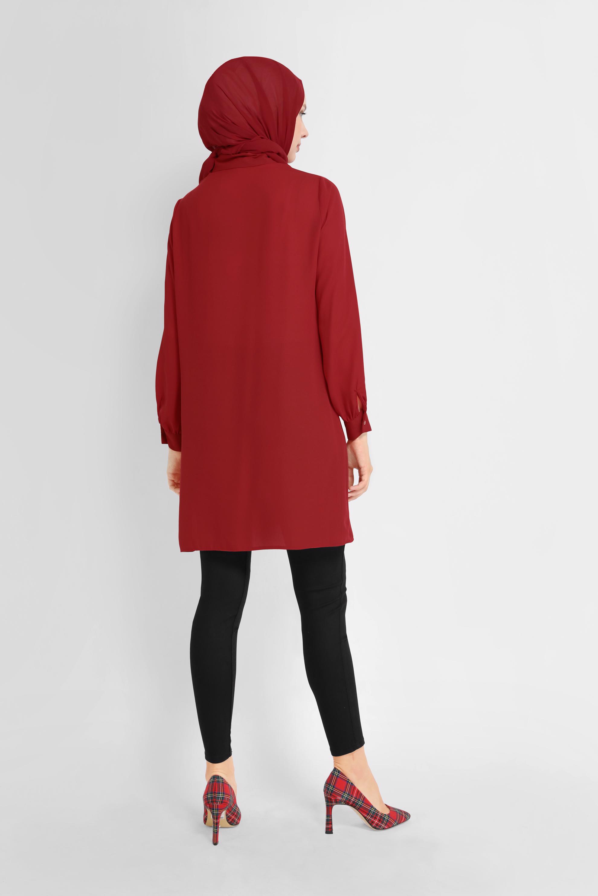 Tesettür giyim SİYAH YÜKSEK BEL CEP DETAYLI PANTOLON 70206-1