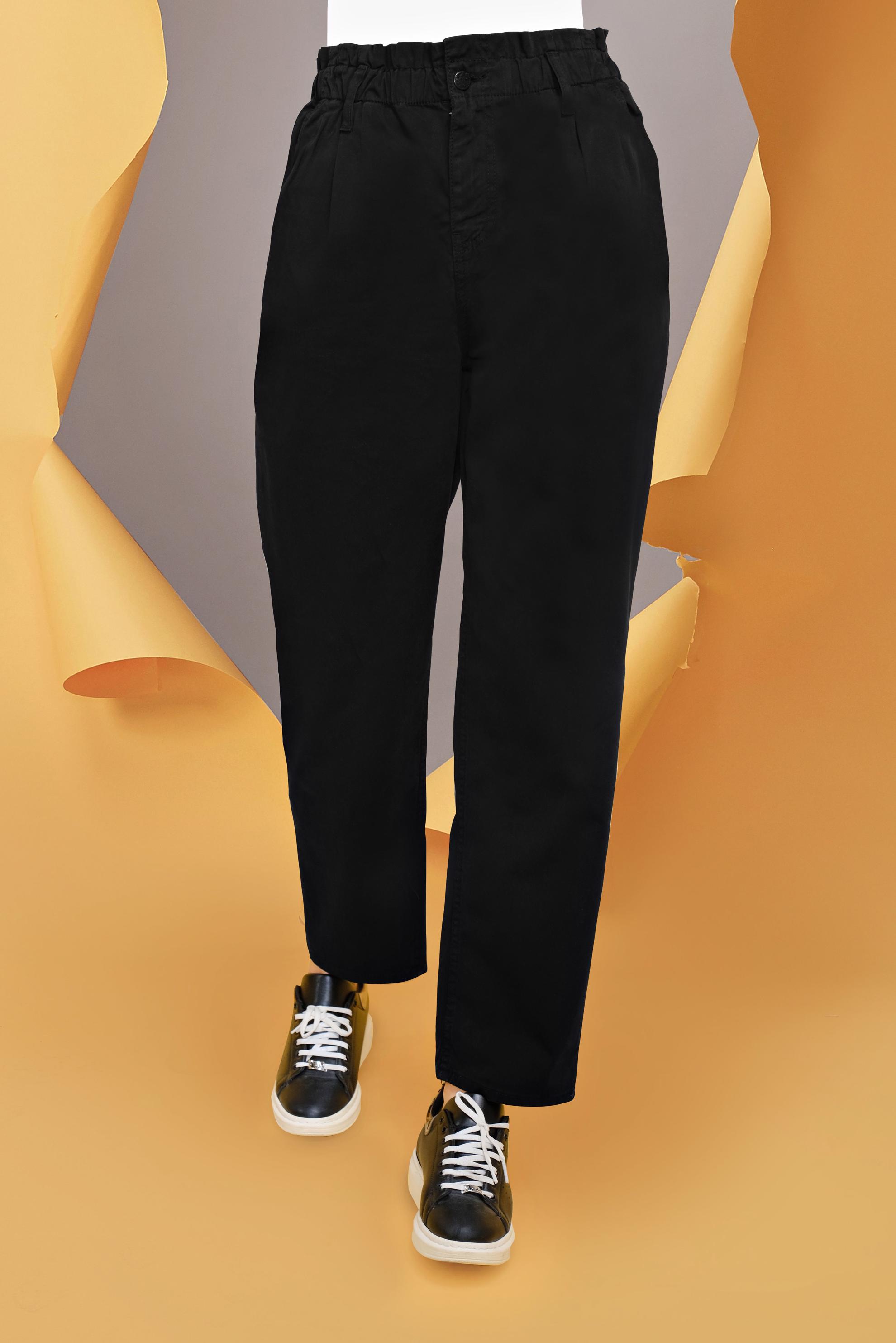 Tesettür giyim SİYAH YÜKSEK BEL DENİM PANTOLON 70220-1 