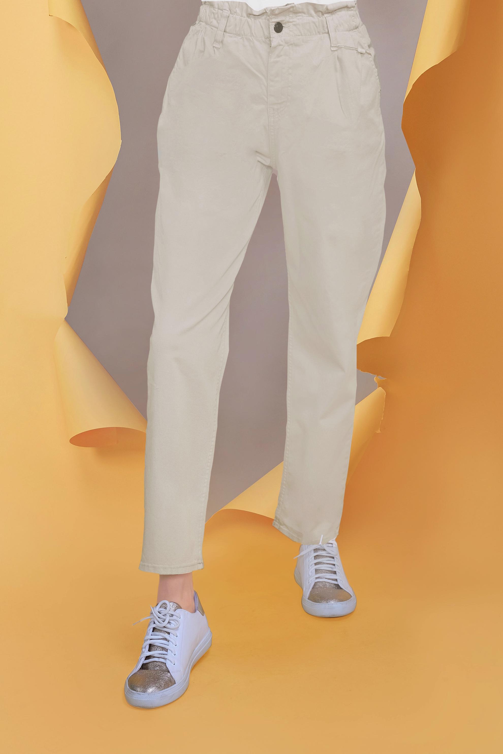 Tesettür giyim BEJ YÜKSEK BEL DENİM PANTOLON 70220-1 