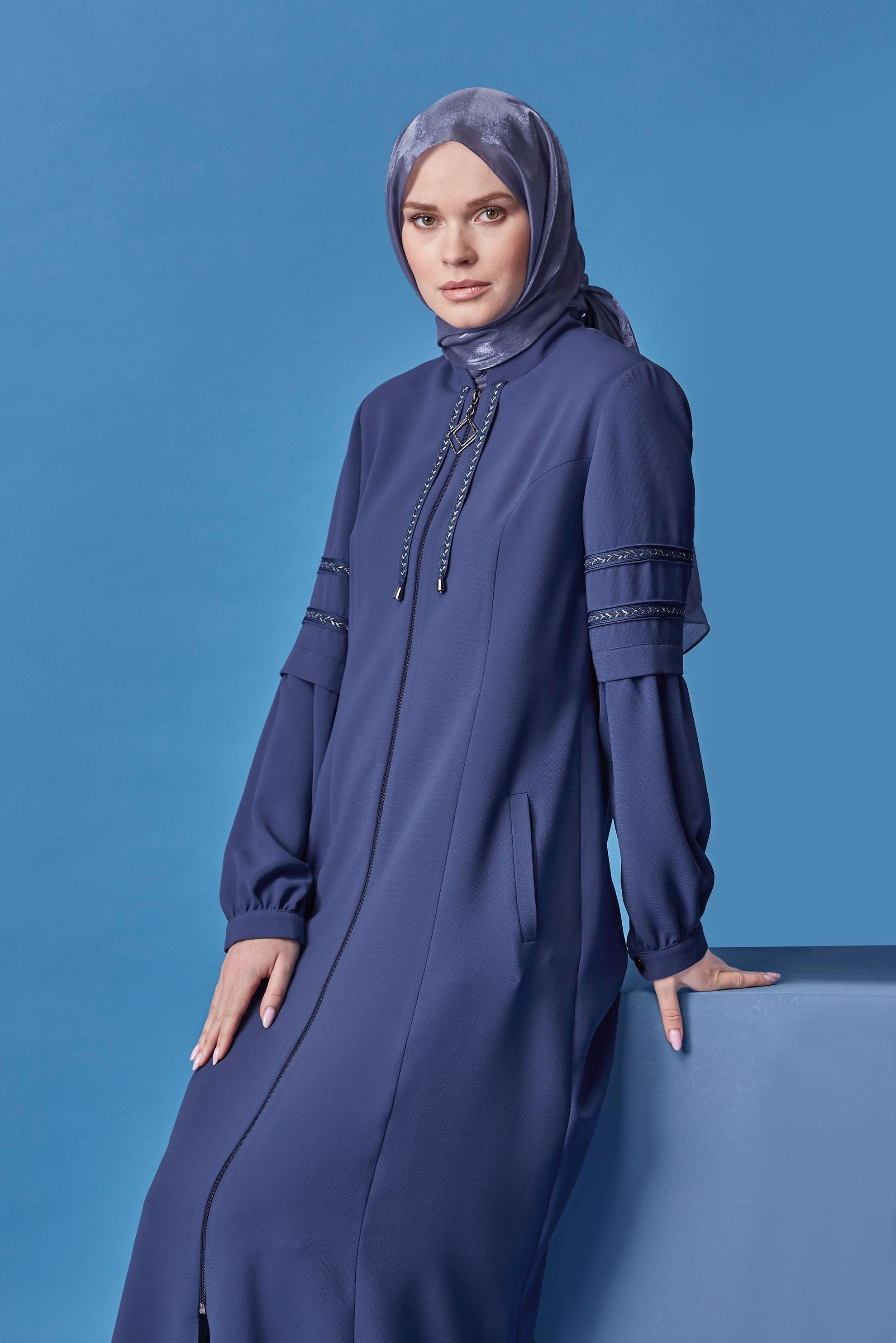 STRIPE DETAIL ZIPPED TOPCOAT | ALVİNA