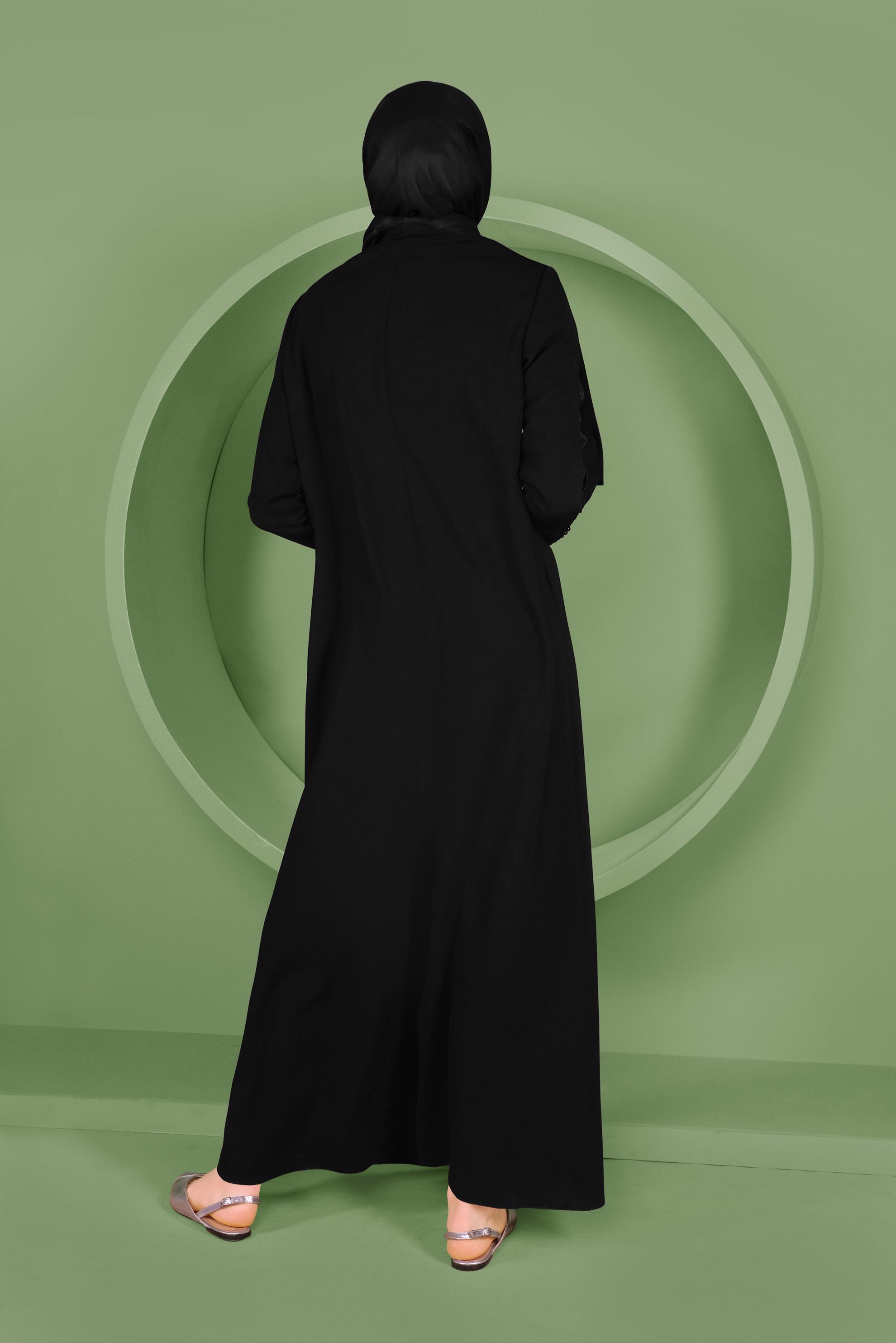 Tesettür giyim SİYAH PUL PAYET DETAYLI PARDESÜ 10357