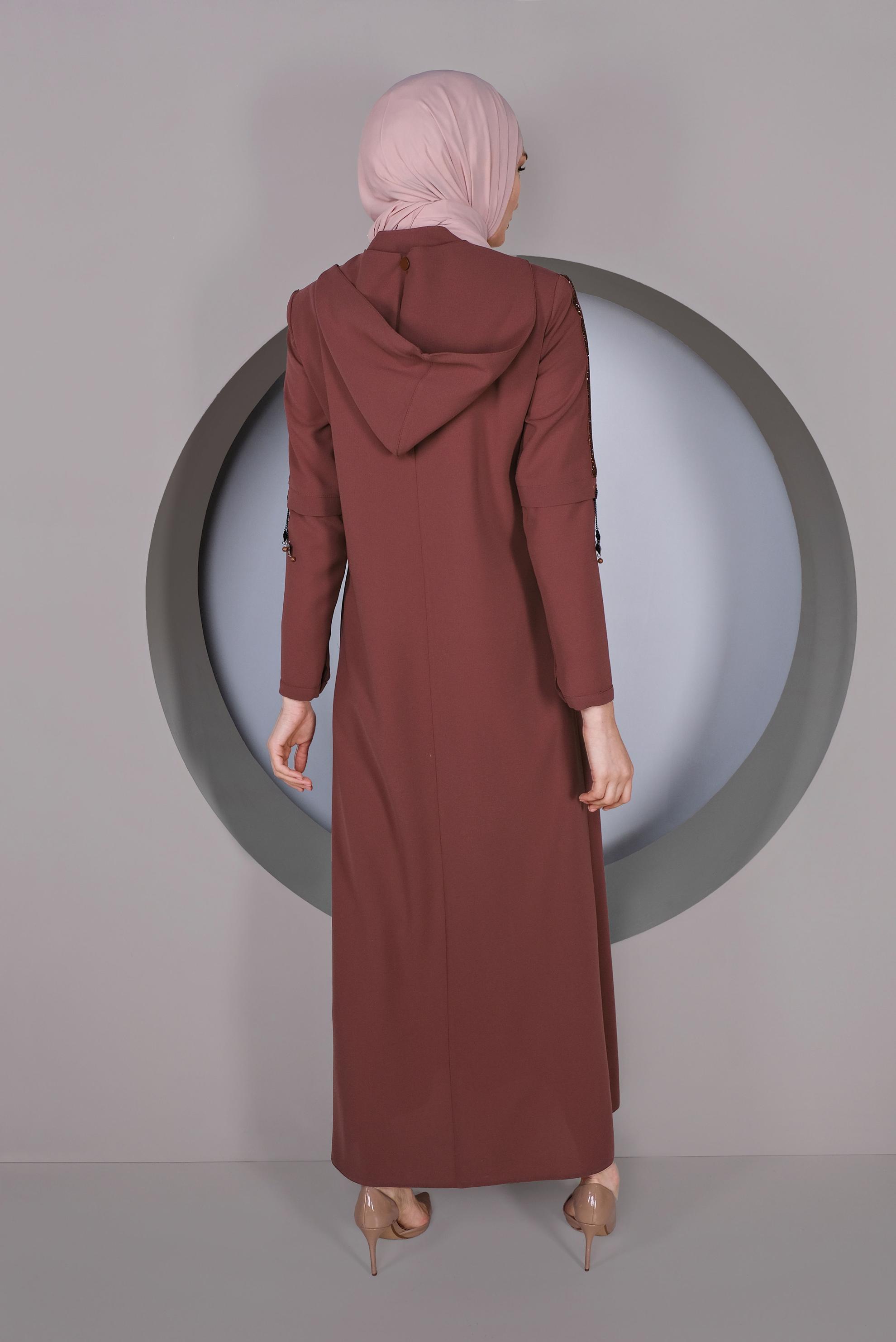 Vêtements hijab ORANGE COUCHE DE FINITION FERMETURE ÉCLAIR 10369
