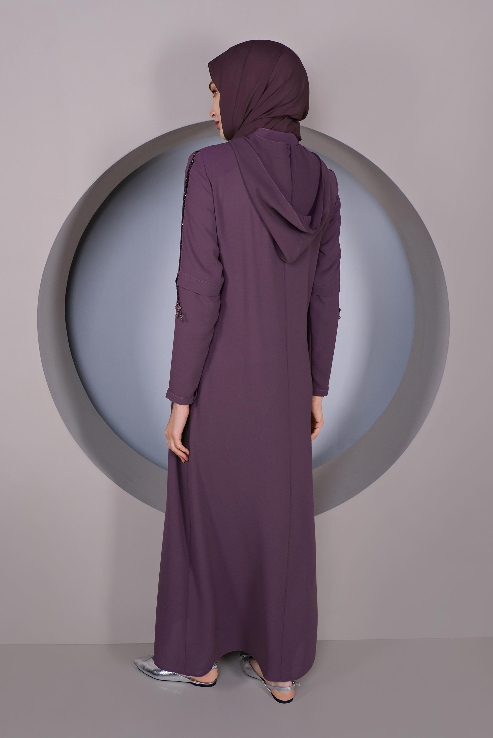 Vêtements hijab POURPRE COUCHE DE FINITION FERMETURE ÉCLAIR 10369