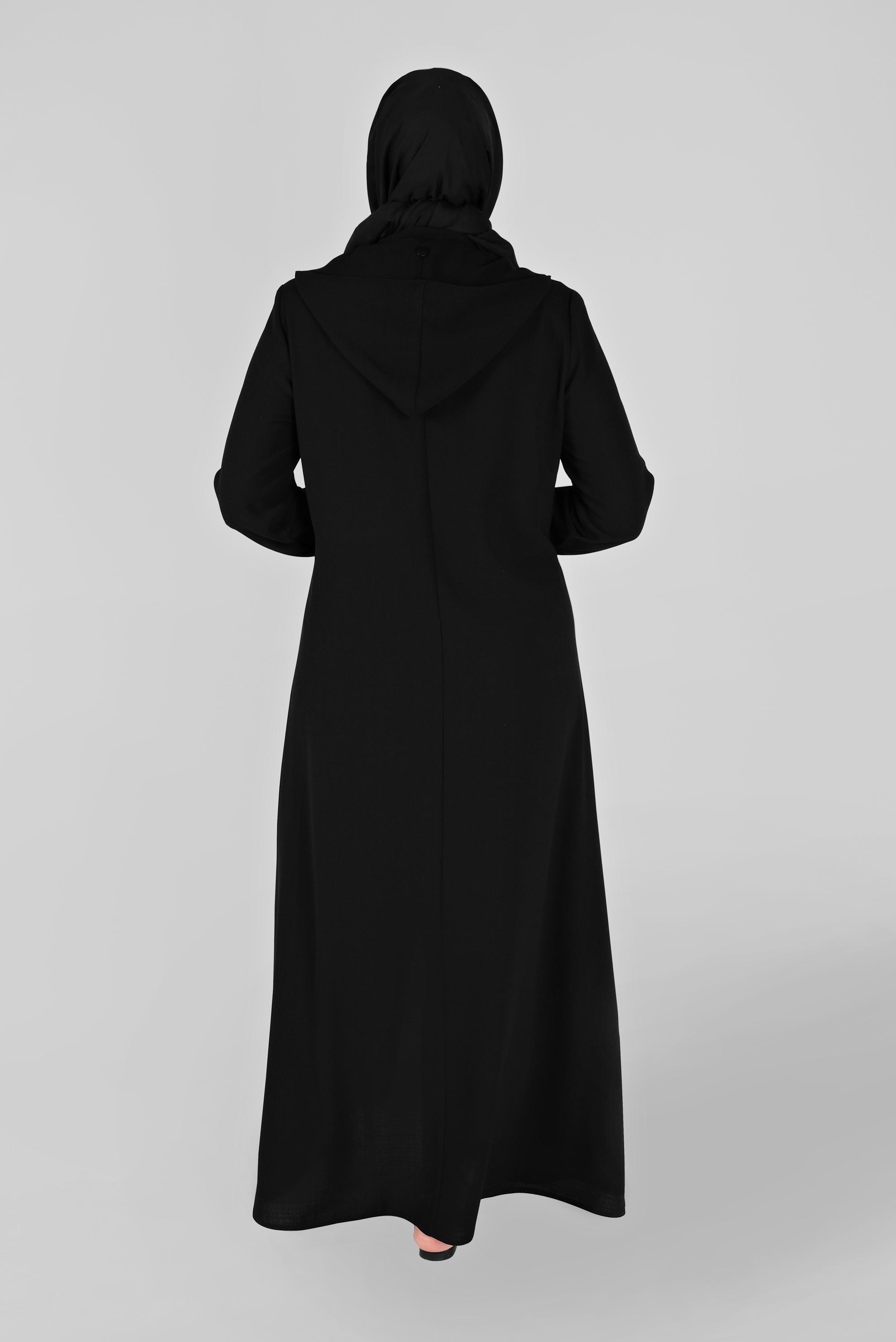 Hijab clothing BLACK TOPCOAT 10372 