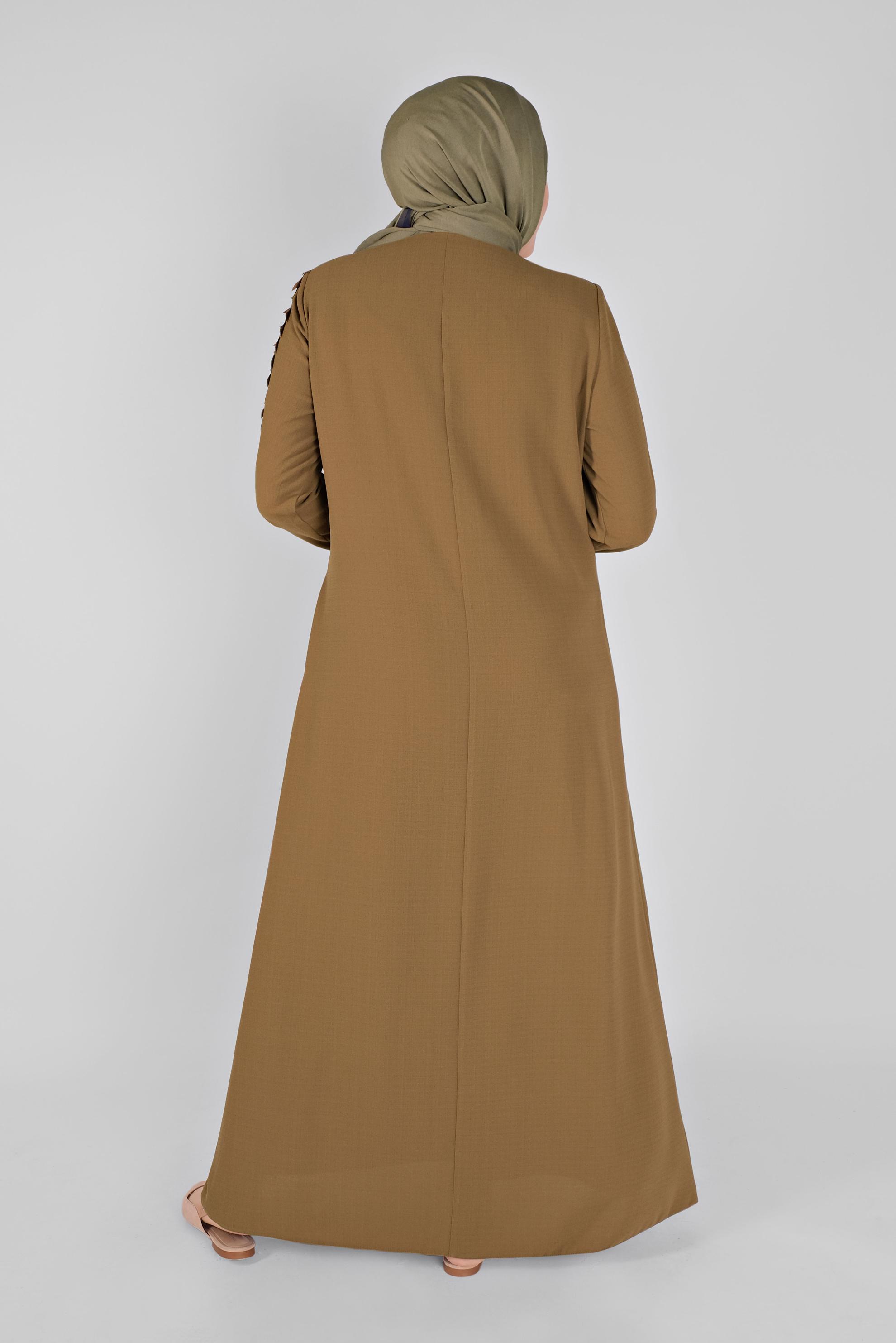 Vêtements hijab JAUNE MANTEAU 10373 