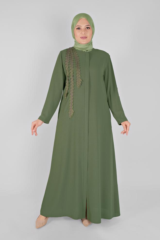 Vêtements hijab KAKI MANTEAU 10373  - ALVİNA