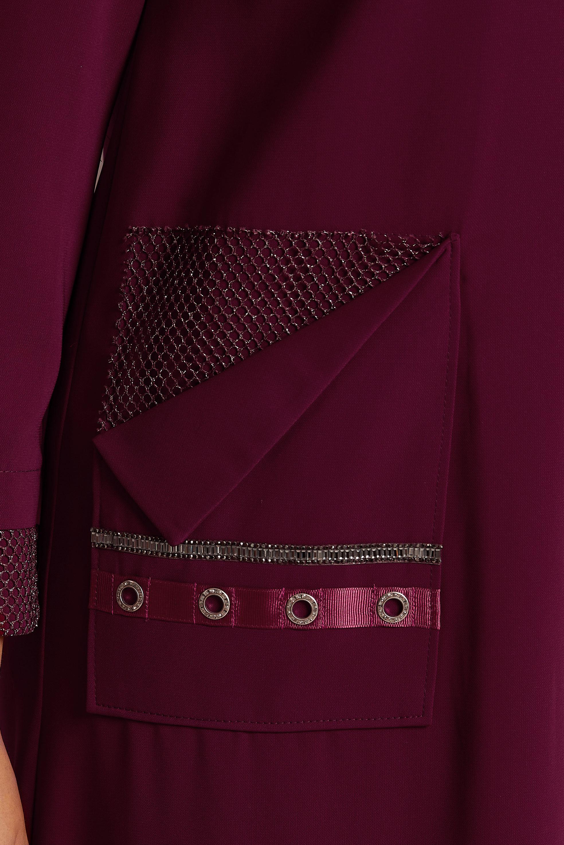 Vêtements hijab ROUGE BORDEAUX COUCHE DE FINITION ZIPPÉE 10398