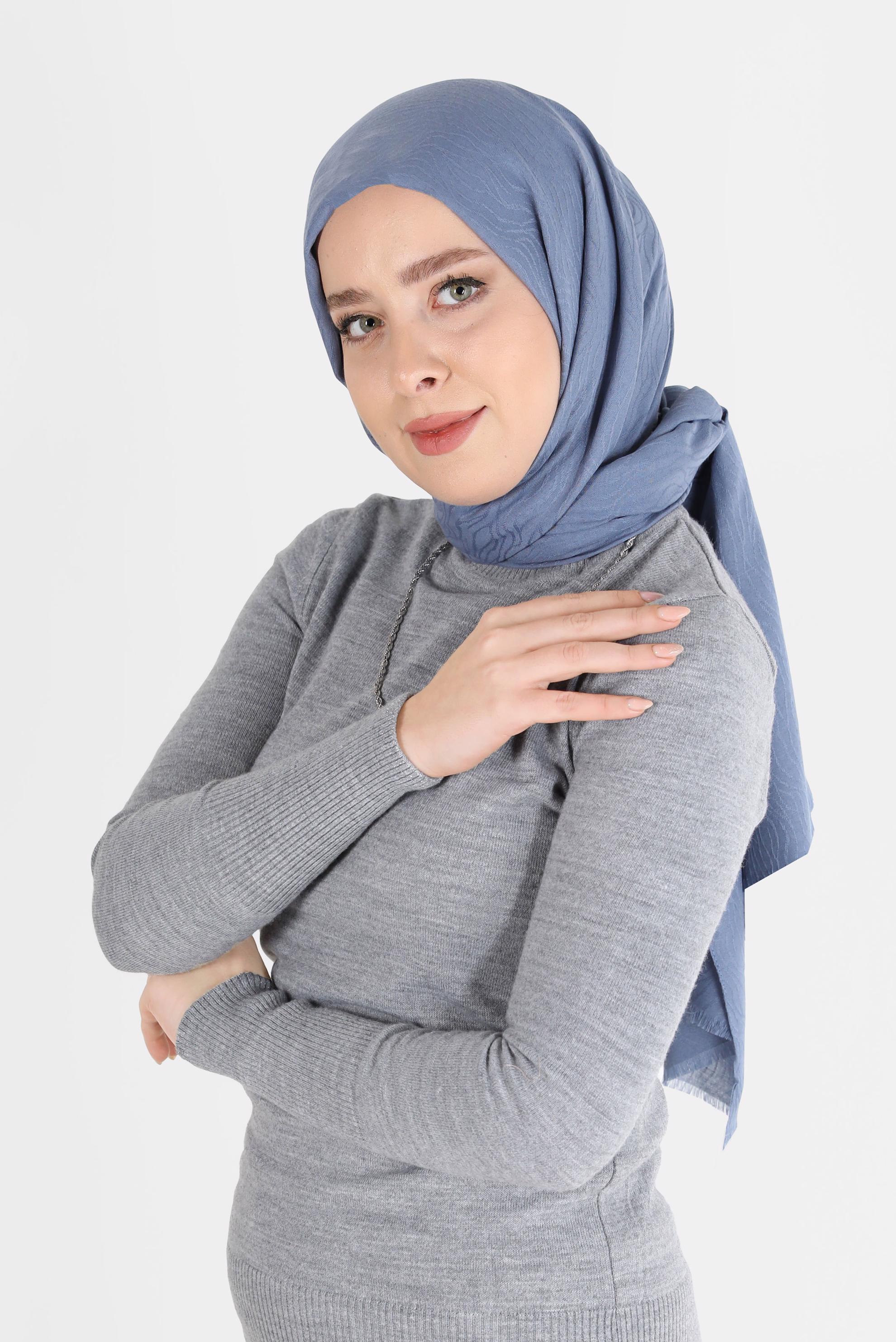 Hijab clothing BLUE ALVİNA SHAWL 8062 