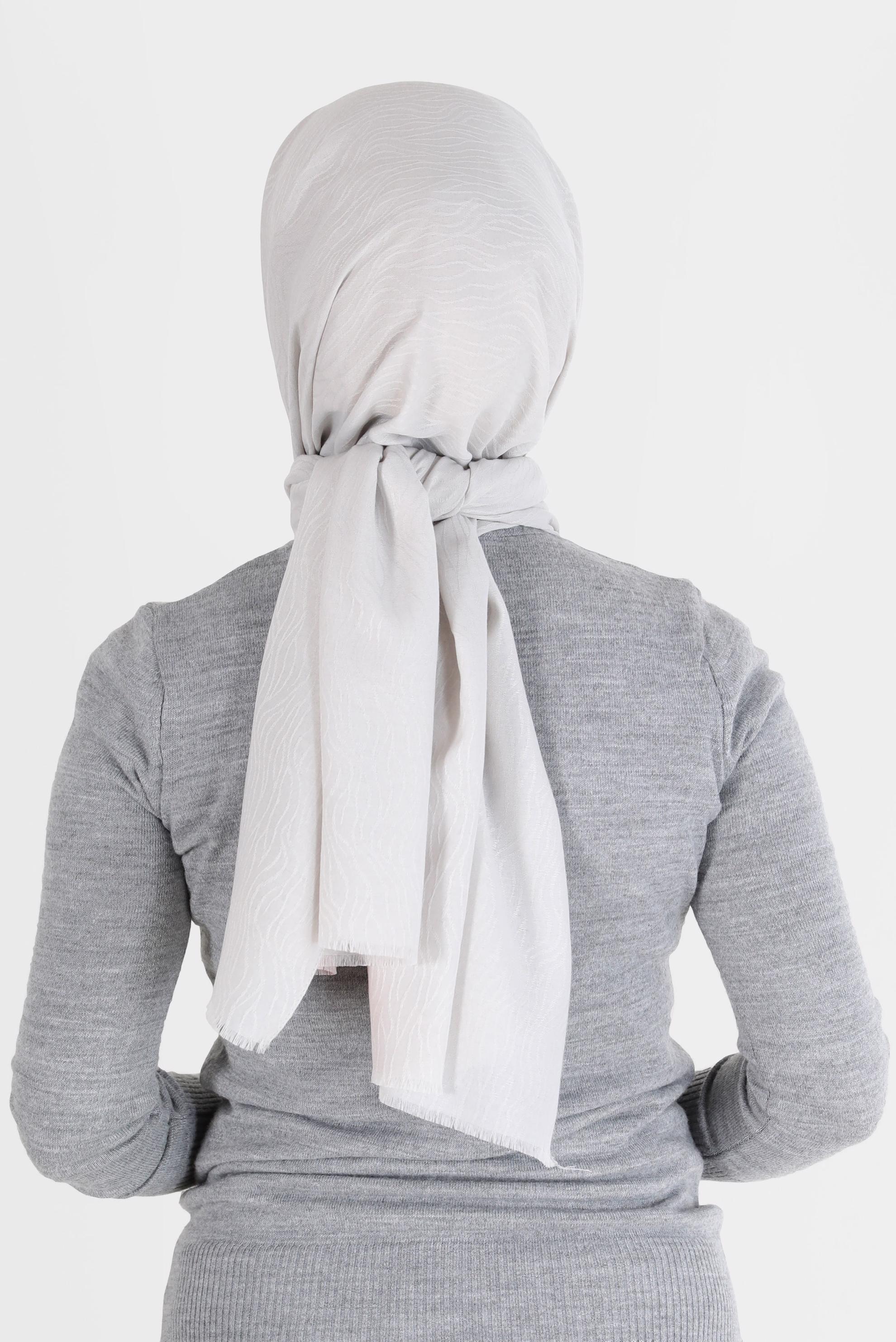 Tesettür giyim GRİ 8062 ALVİNA AĞAÇ KABUĞU ŞAL (PRM)