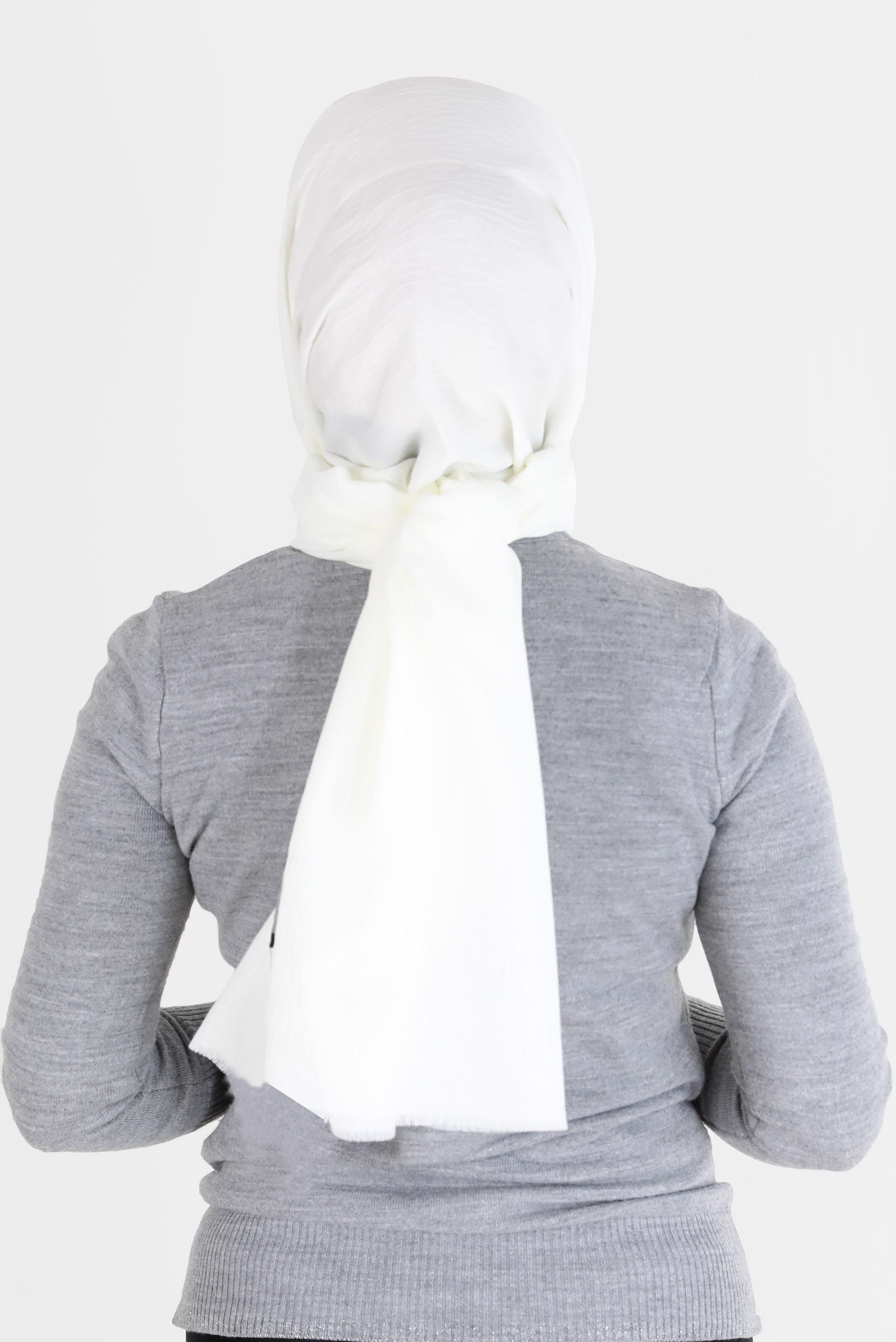 Tesettür giyim EKRU 8062 ALVİNA AĞAÇ KABUĞU ŞAL (PRM)