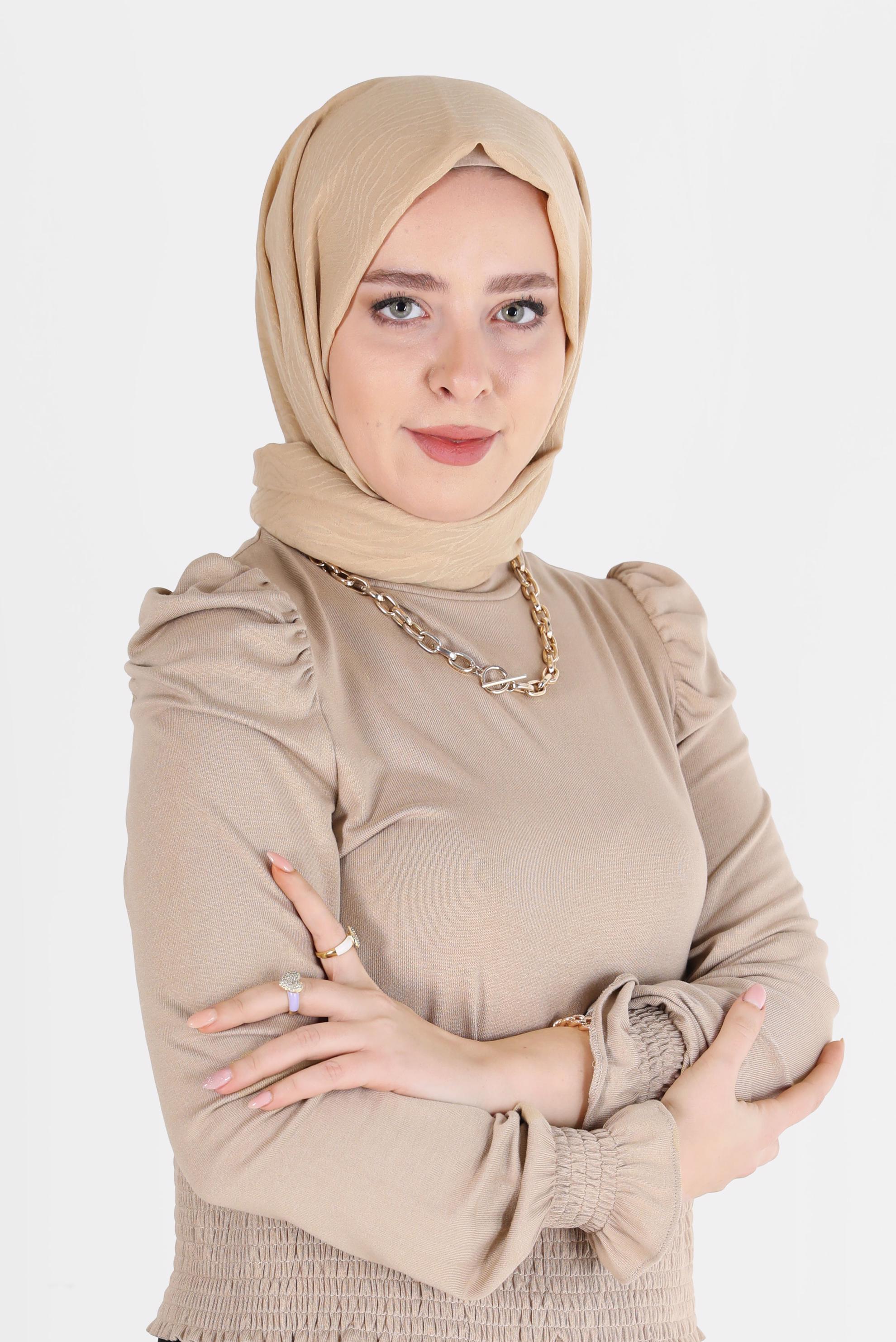 Tesettür giyim ALTIN 8062 ALVİNA AĞAÇ KABUĞU ŞAL (PRM)