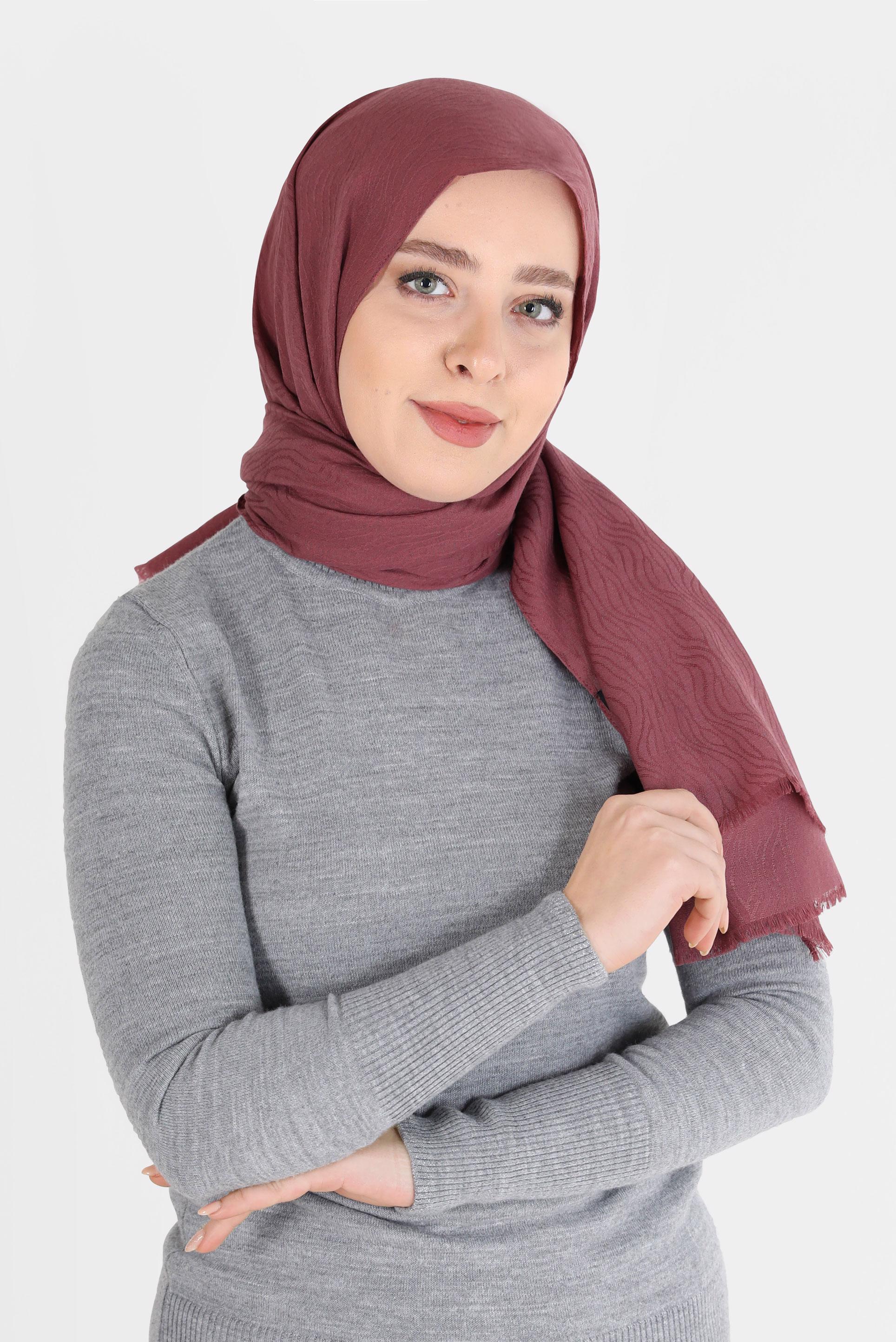 Tesettür giyim MÜRDÜM 8062 ALVİNA AĞAÇ KABUĞU ŞAL (PRM)