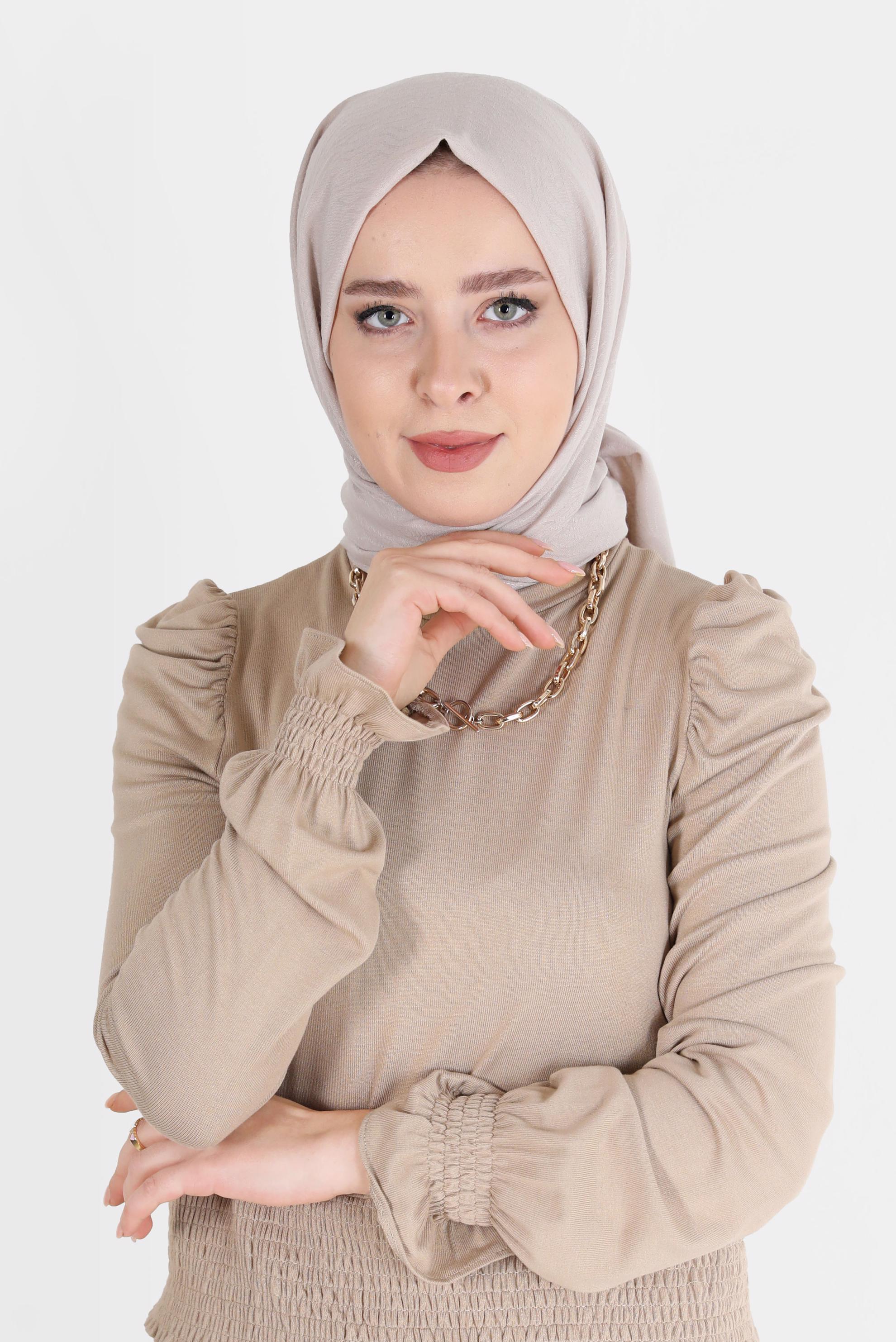 Tesettür giyim VİZON 8062 ALVİNA AĞAÇ KABUĞU ŞAL (PRM)