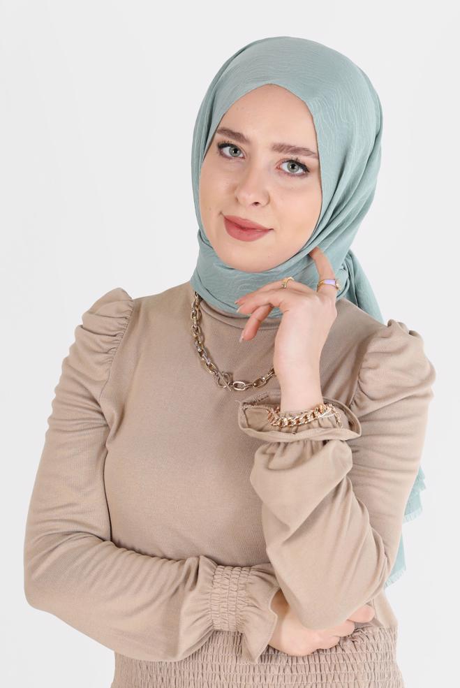 Tesettür giyim  8062 ALVİNA AĞAÇ KABUĞU ŞAL (PRM) - ALVİNA