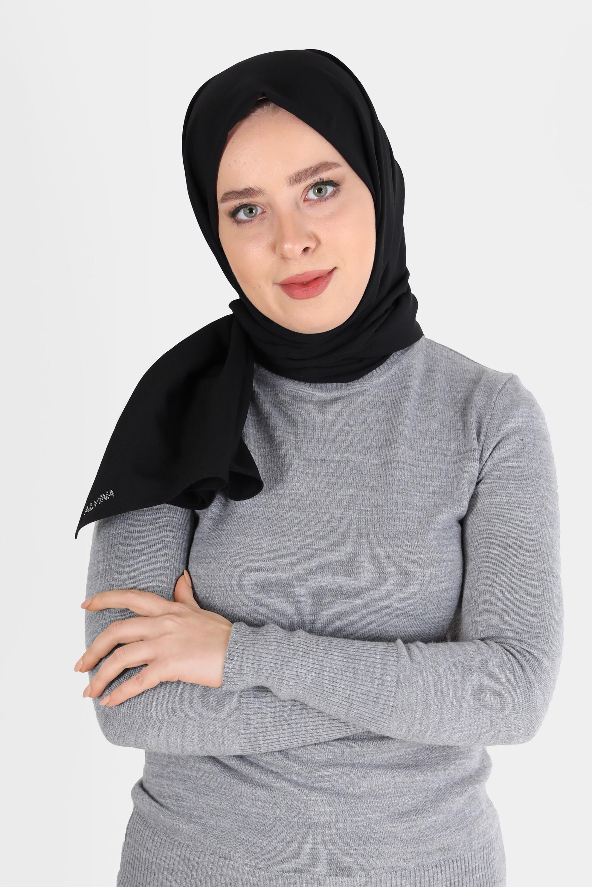 Hijab clothing BLACK ALVİNA SHAWL 8063 