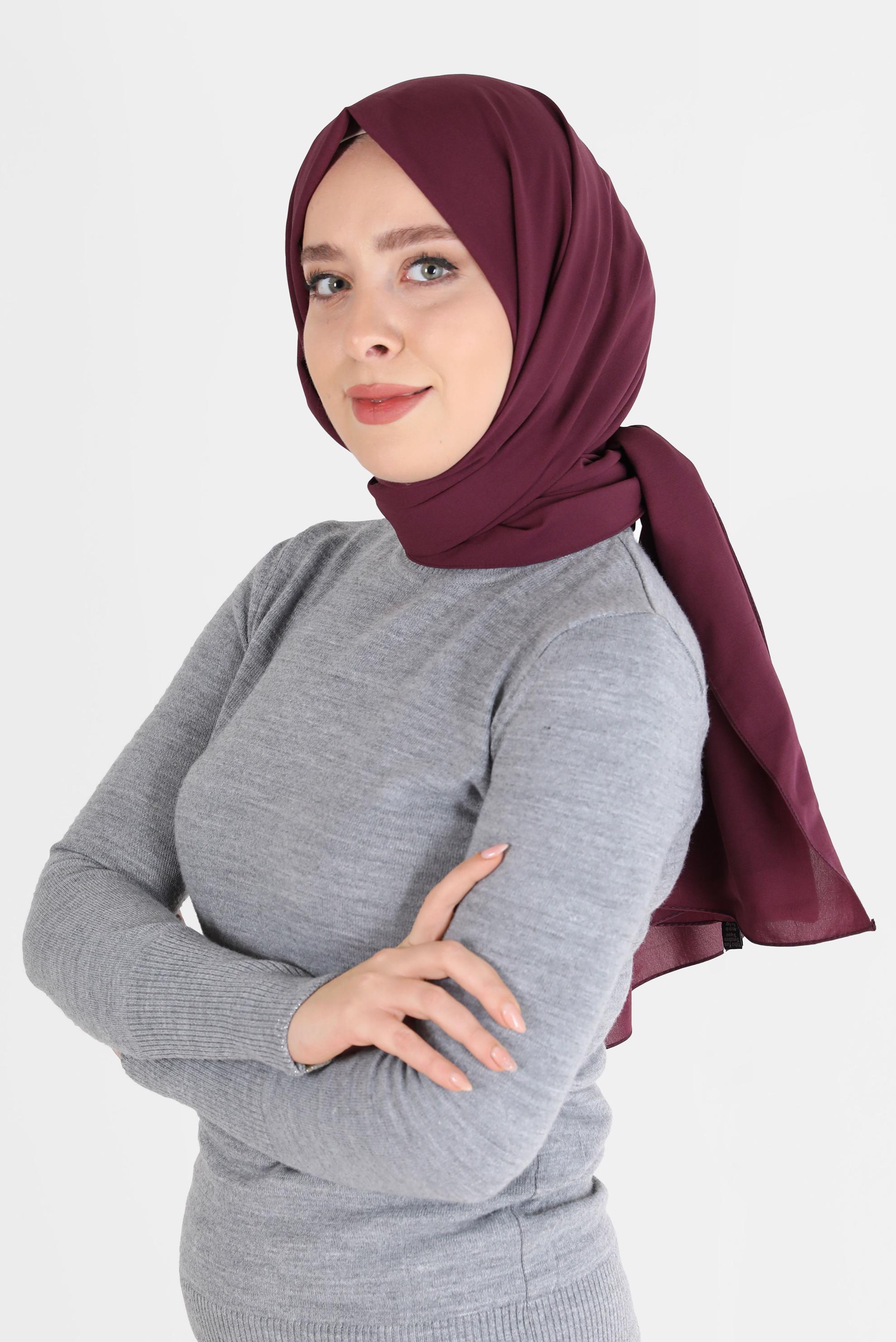 Tesettür giyim MOR ALVİNA İNCE MEDİNE ŞAL 8063 
