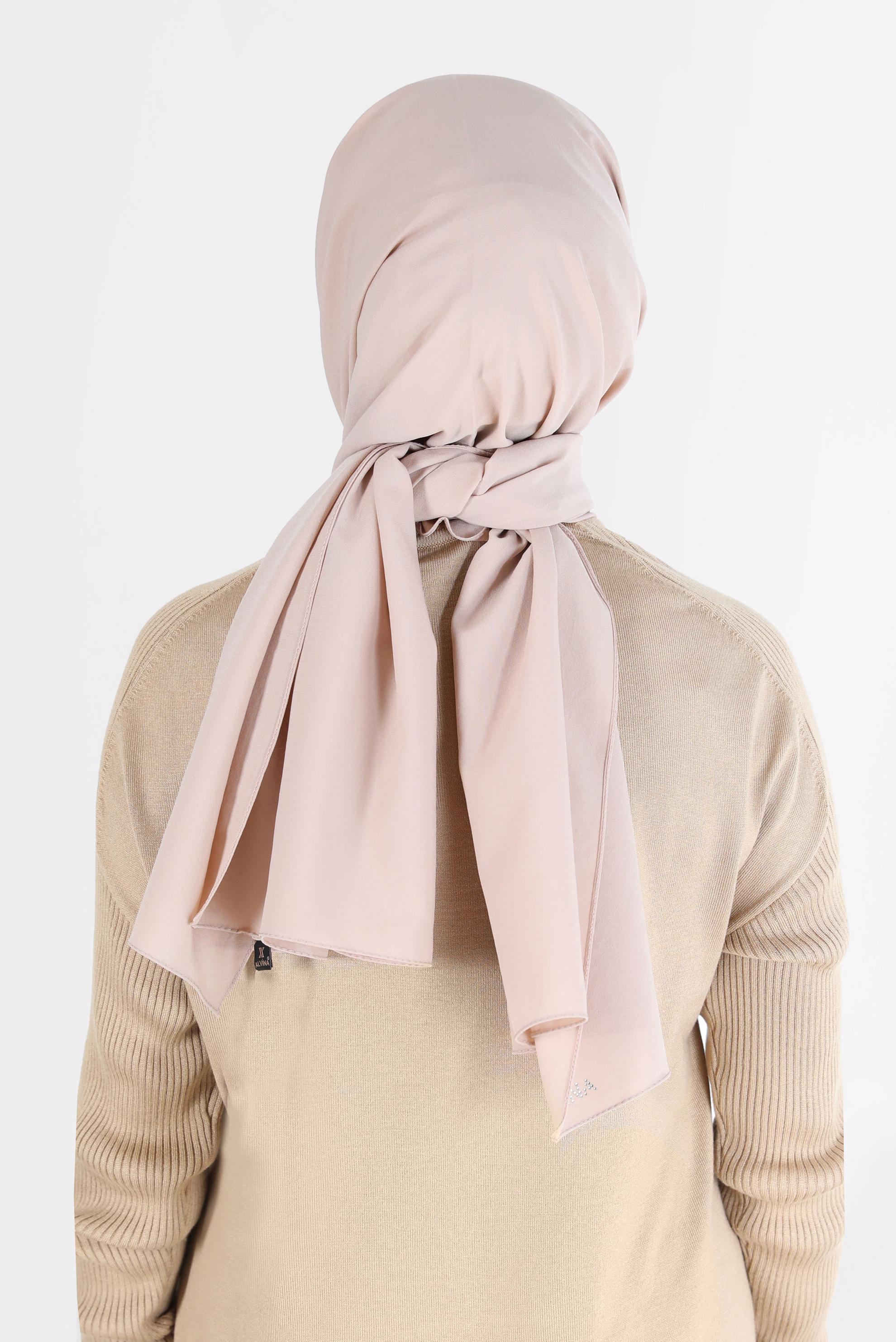Tesettür giyim BEJ ALVİNA İNCE MEDİNE ŞAL 8063 