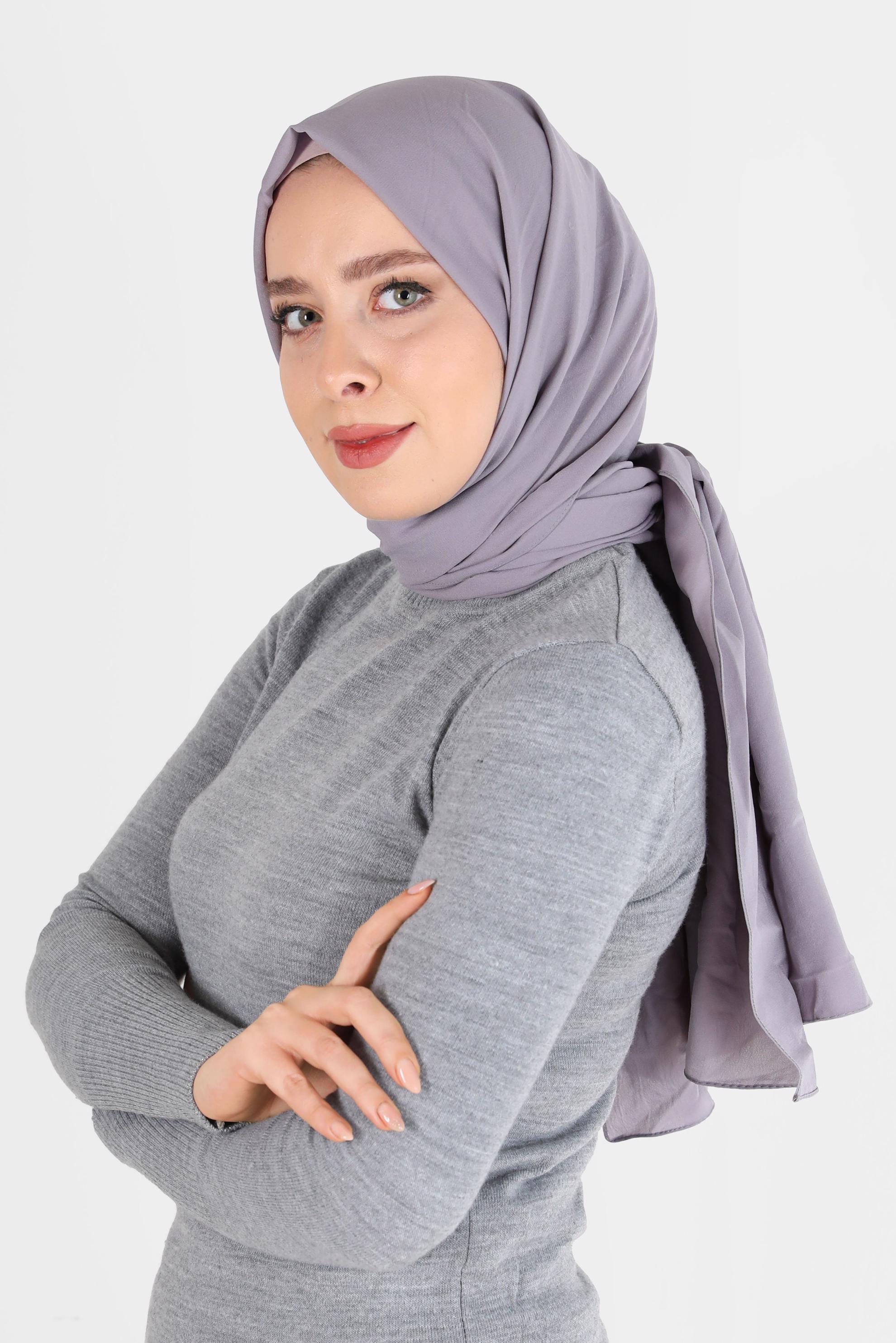 Tesettür giyim GÜMÜŞ ALVİNA İNCE MEDİNE ŞAL 8063 
