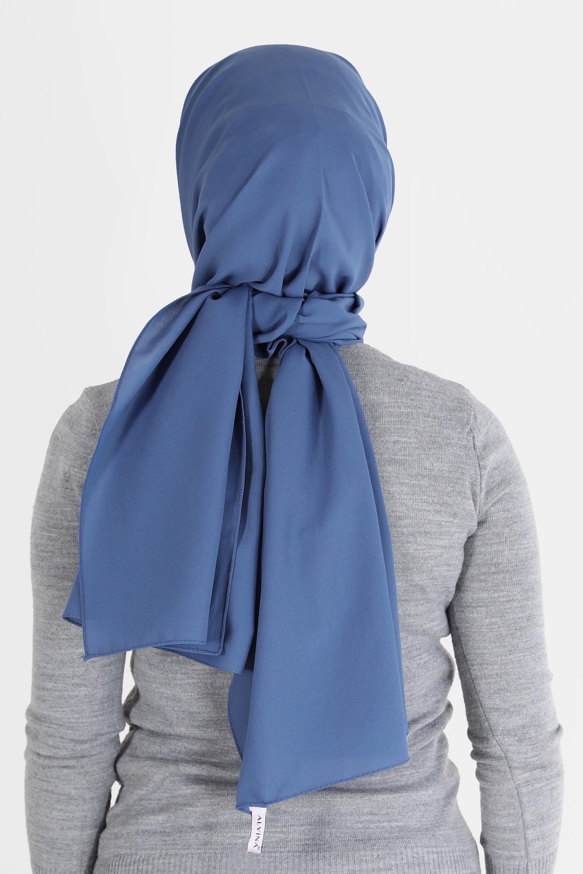 Vêtements hijab BLEU MARINE CHÂLE ALVİNA 8063