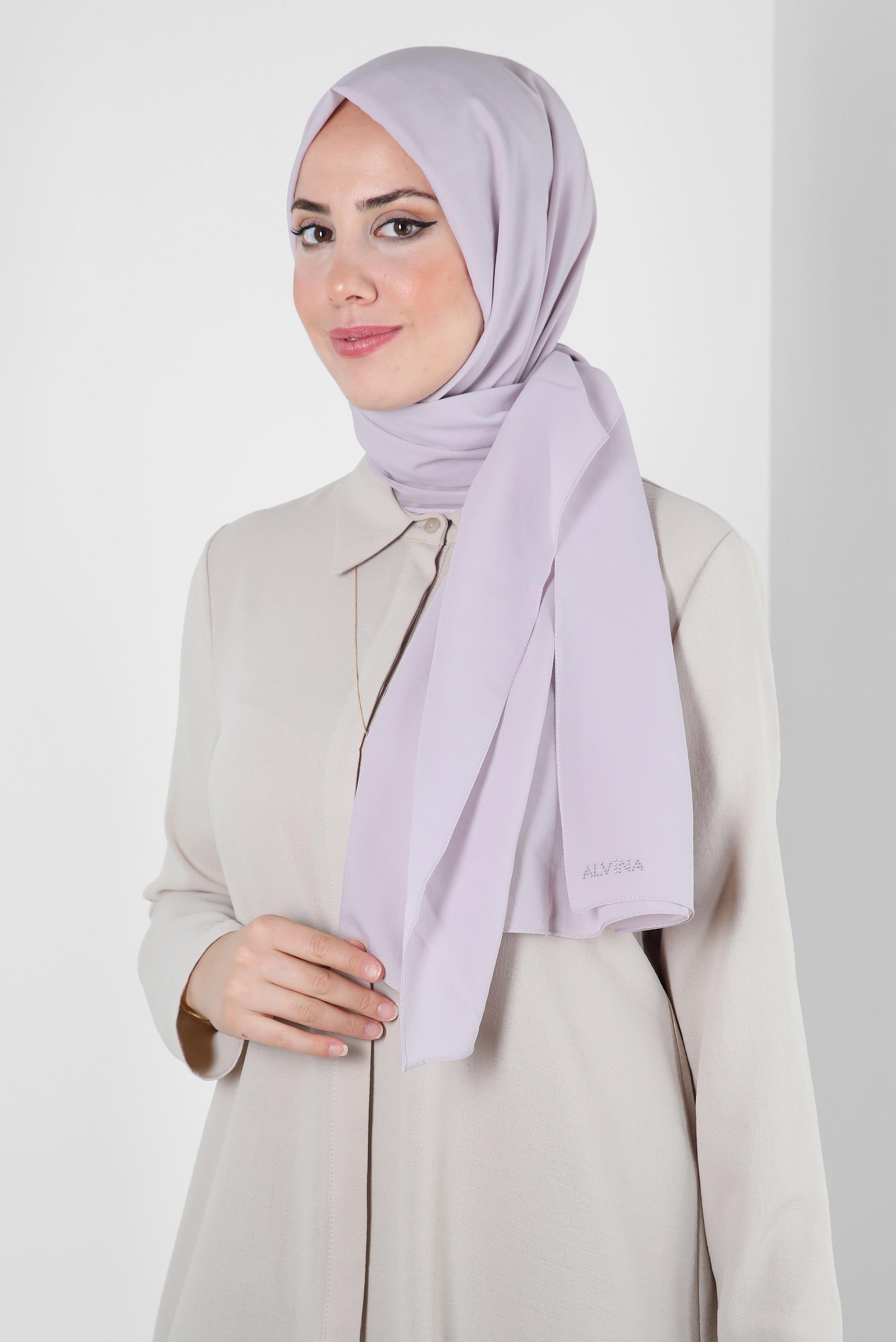 Tesettür giyim MOR ALVİNA İNCE MEDİNE ŞAL 8063 