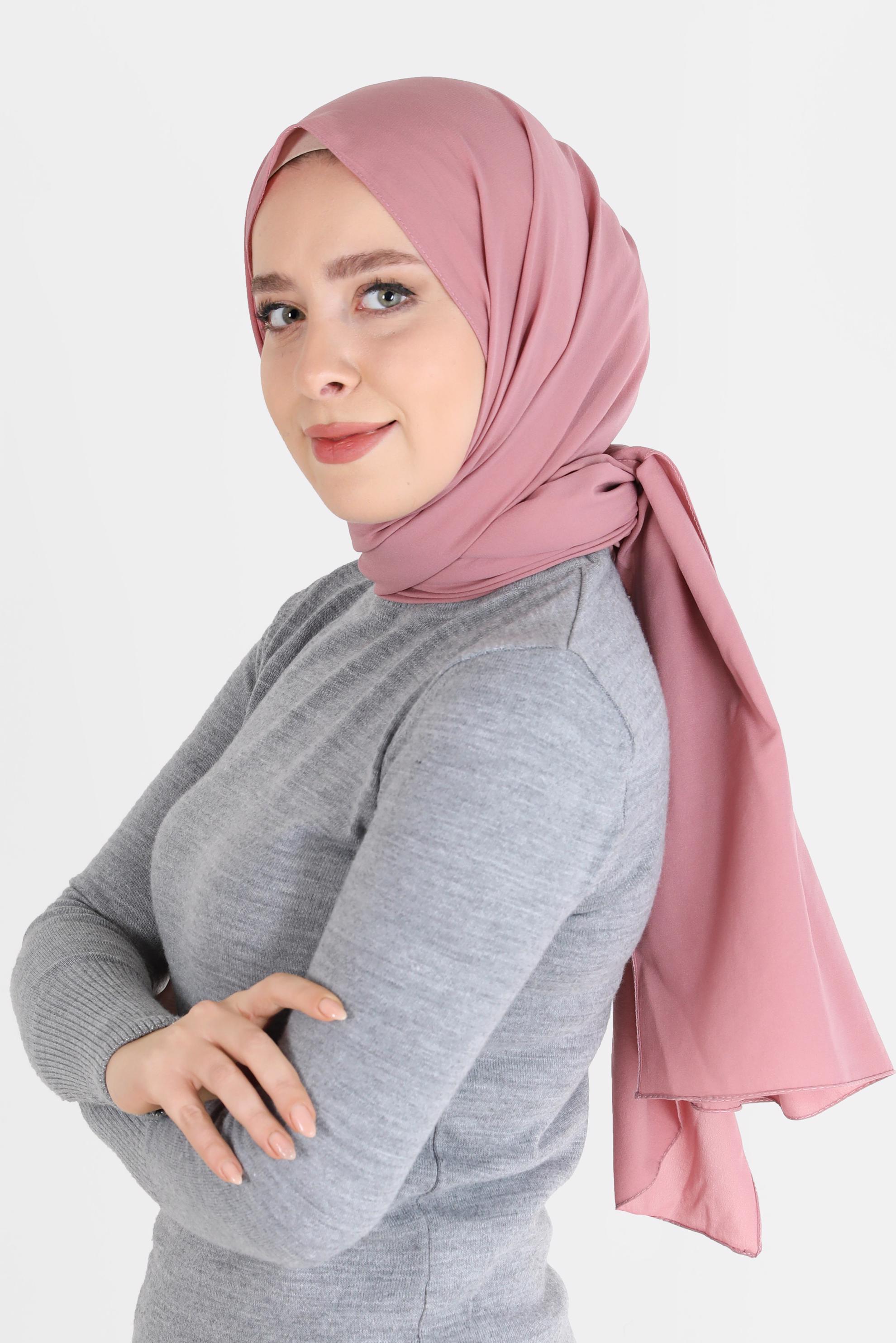 Tesettür giyim PUDRA ALVİNA İNCE MEDİNE ŞAL 8063 