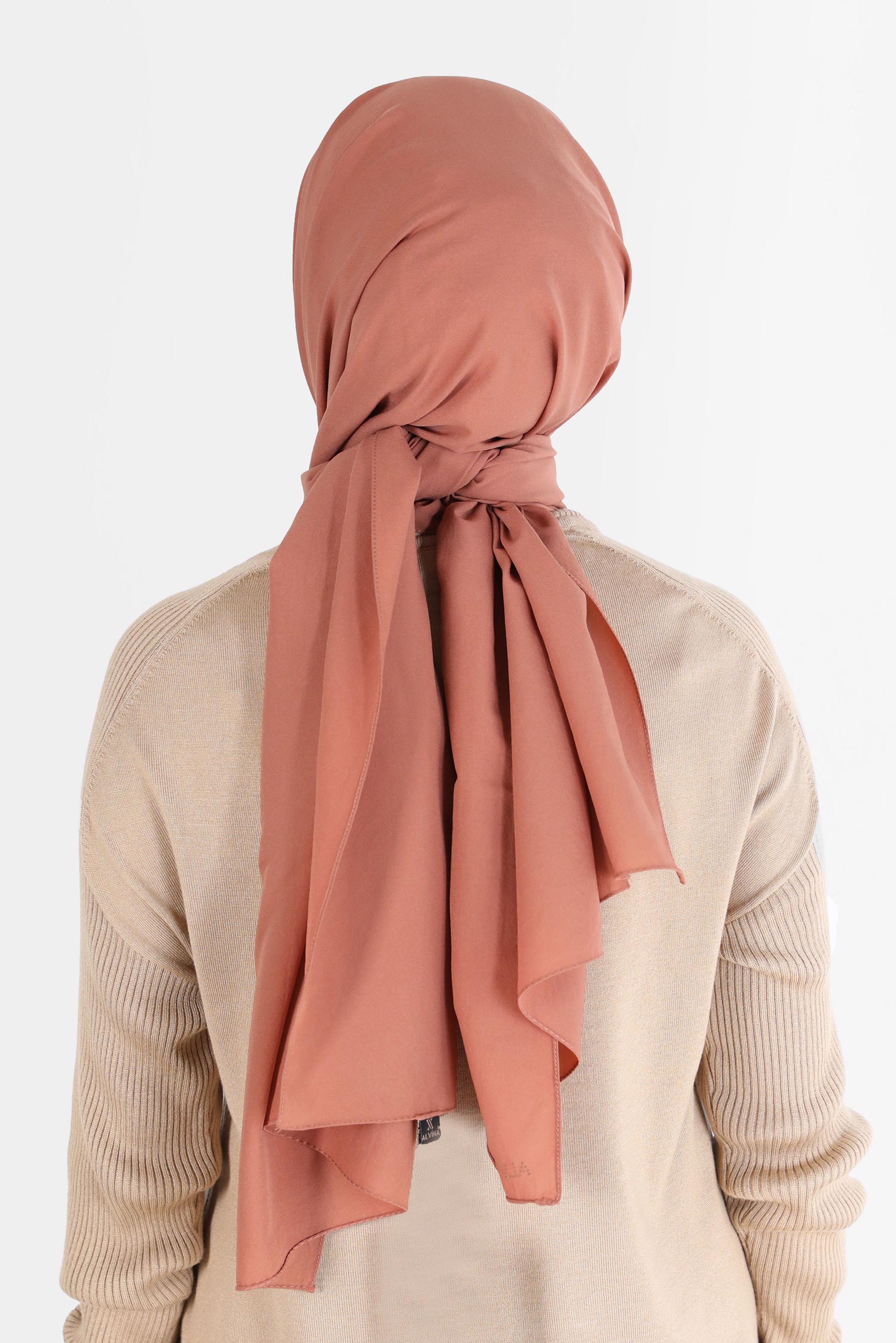 Tesettür giyim PEMBE ALVİNA İNCE MEDİNE ŞAL 8063 