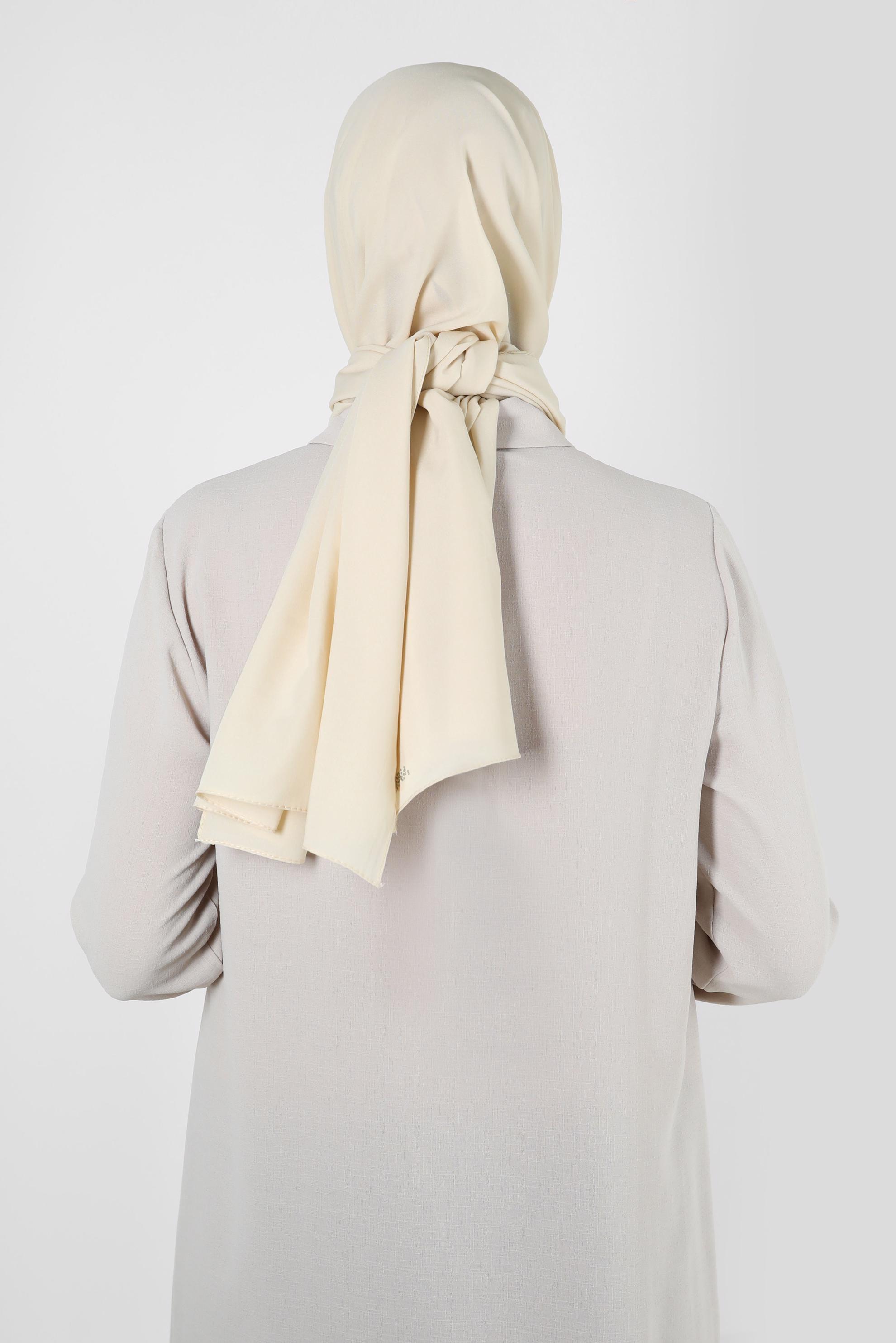 Tesettür giyim BEJ ALVİNA İNCE MEDİNE ŞAL 8063 