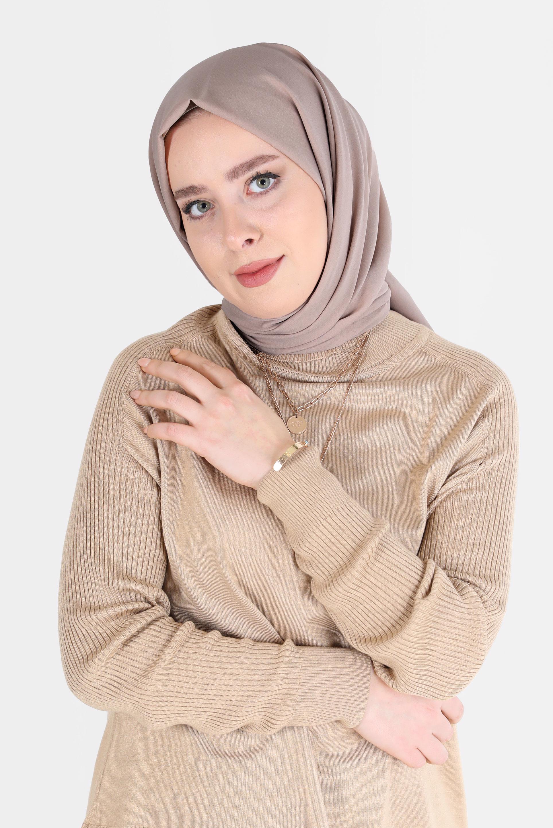 Tesettür giyim KIRMIZI ALVİNA İNCE MEDİNE ŞAL 8063 