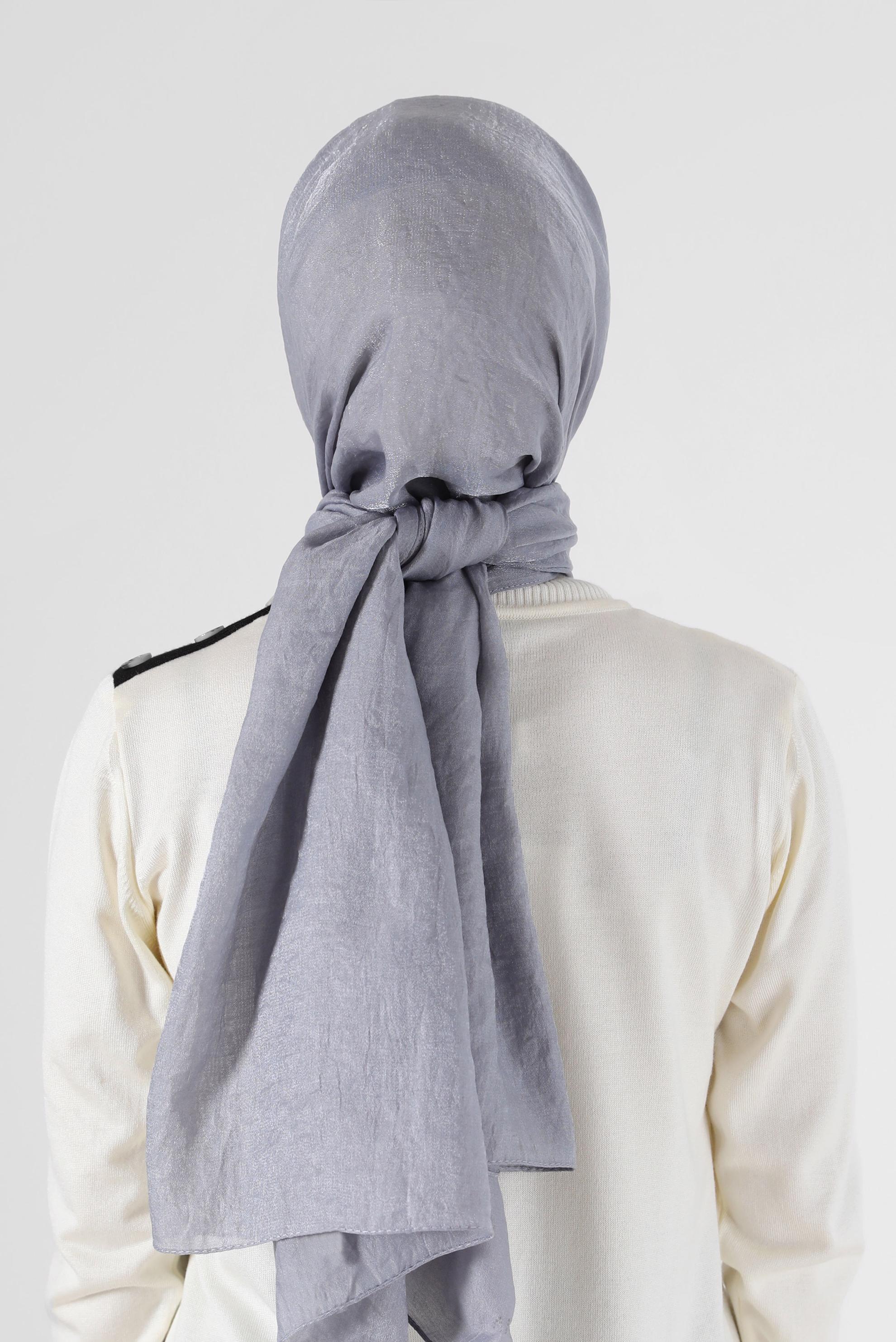 Vêtements hijab GRIS CHÂLE ALVİNA 8064