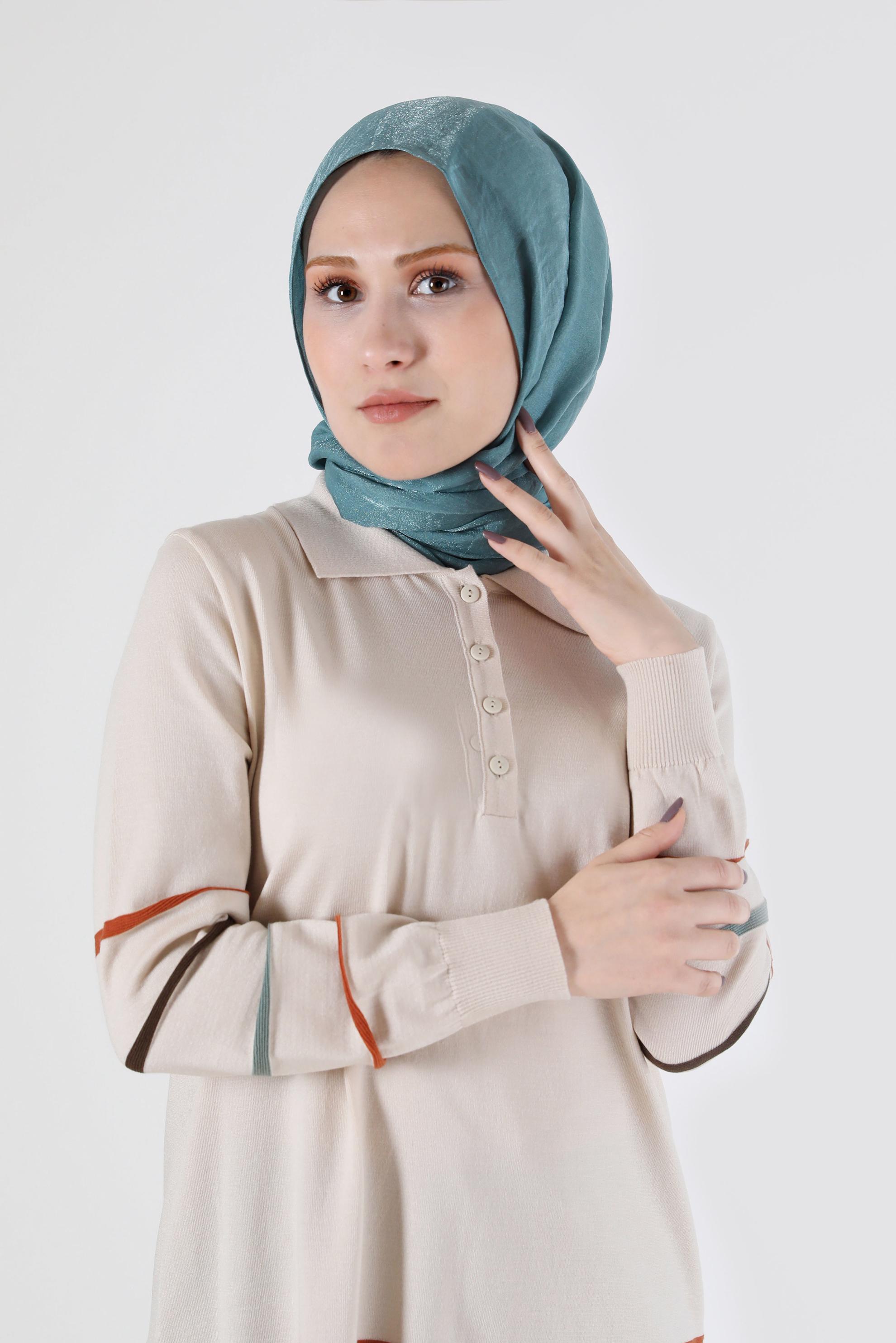 Tesettür giyim MAVİ ALVİNA ŞAL 8064 